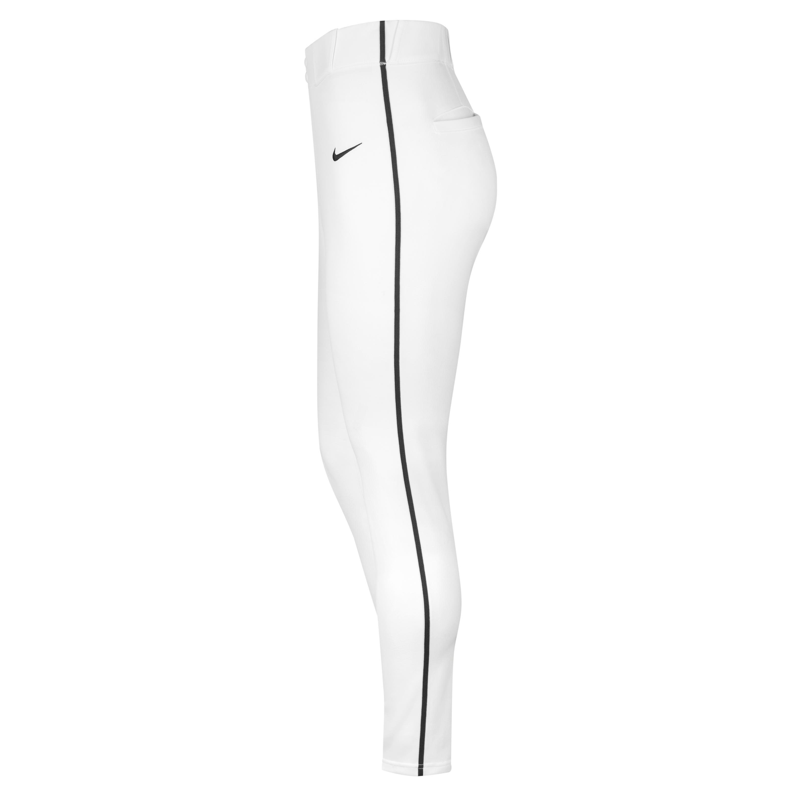 Nike Men's Vapor Select Piped Baseball Pants - WHITE/NAVY Thumbnail View 3