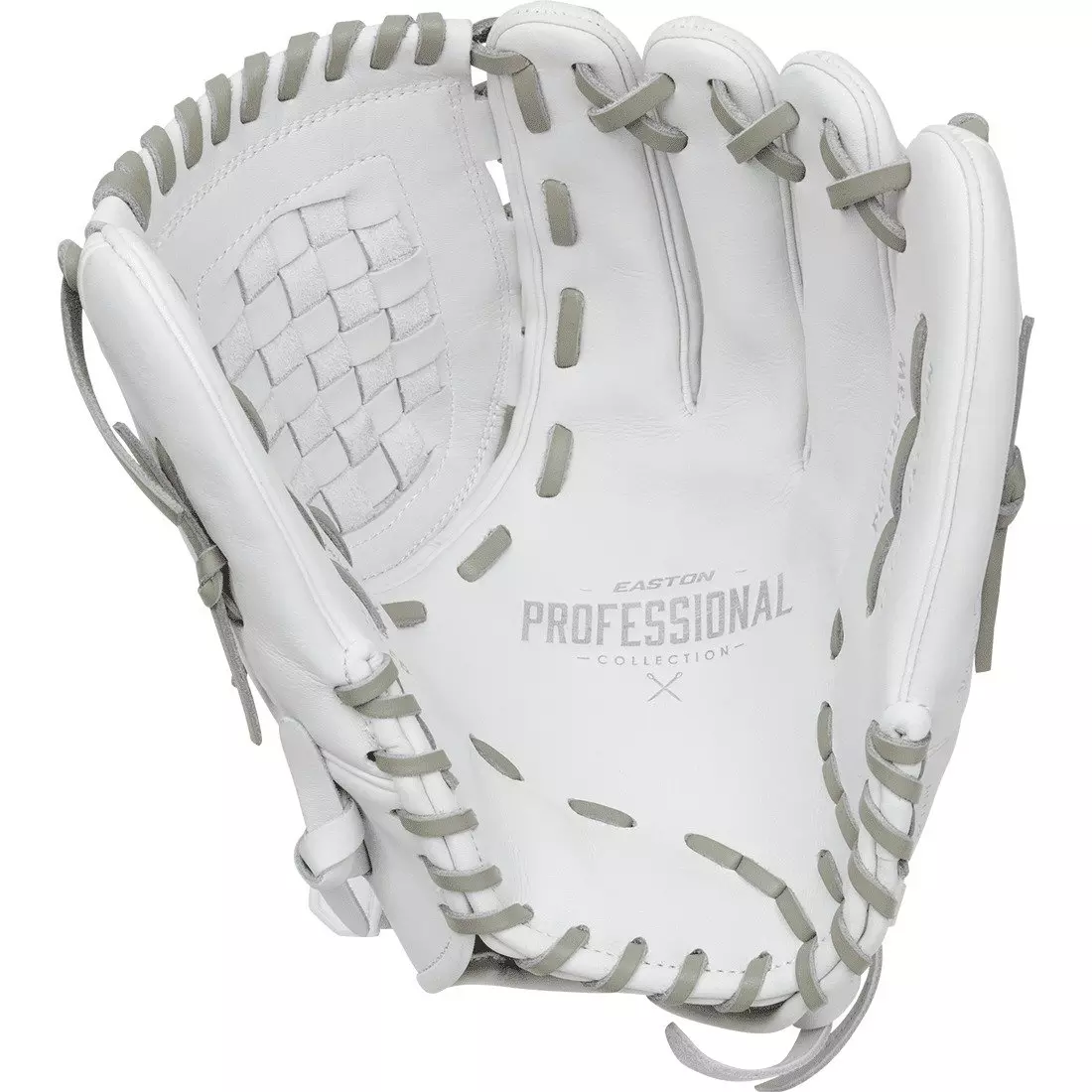 Easton 2024 Professional Collection 12.5" Infield/Outfield Softball Glove LHT - WHITE/GREY