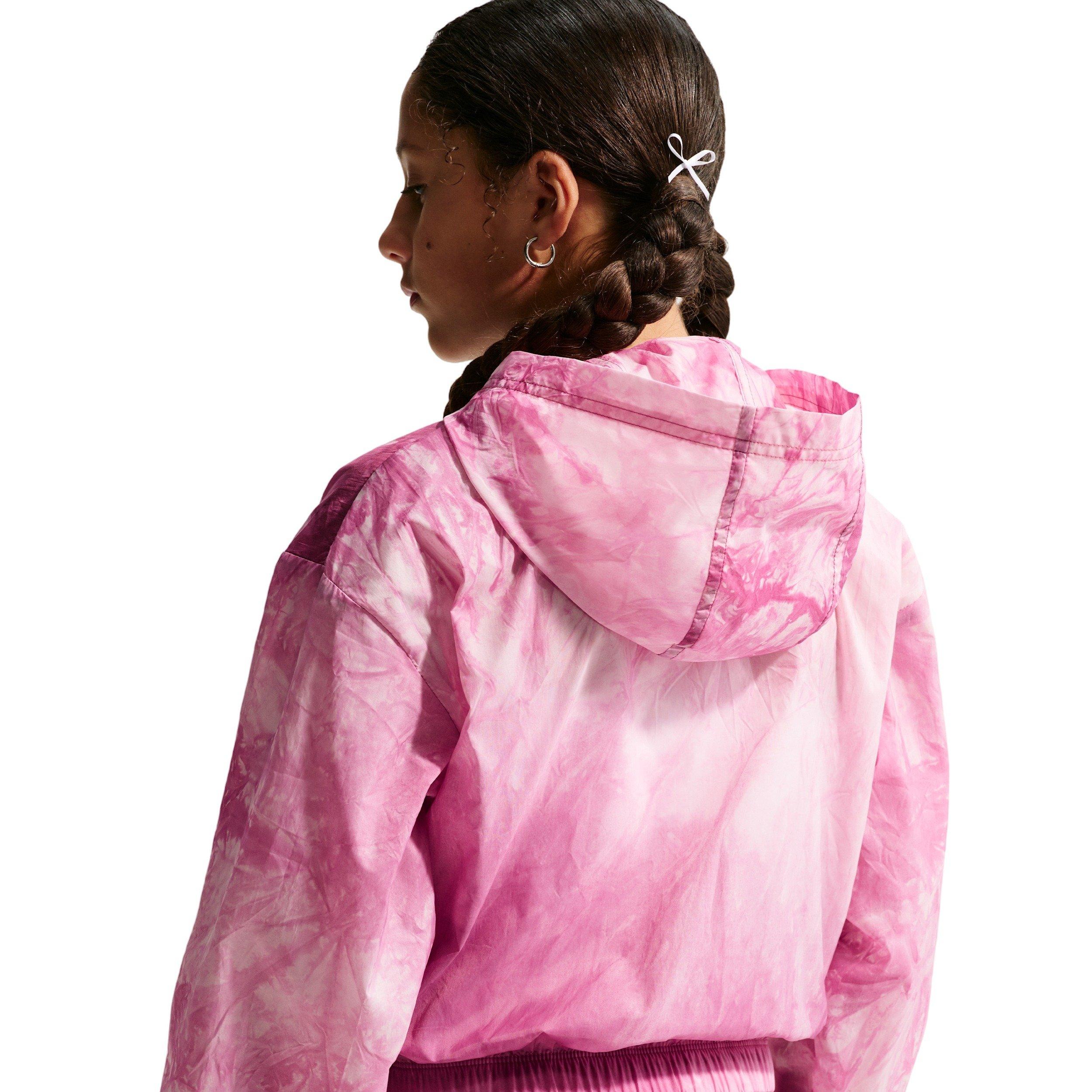 Nike Sportswear Club Big Girls' Pink Woven Track Jacket