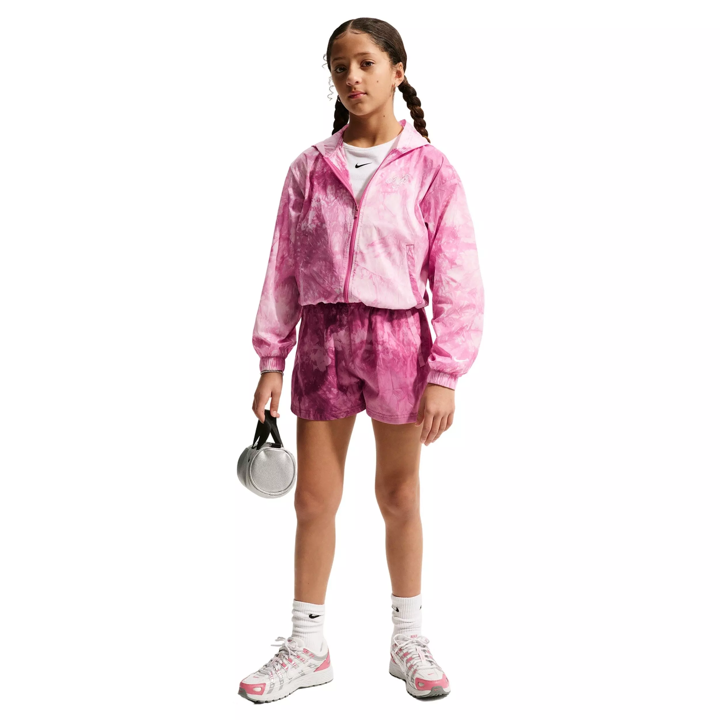 Nike Big Girls' Sportswear Club Woven Track Jacket - Pink - PINK