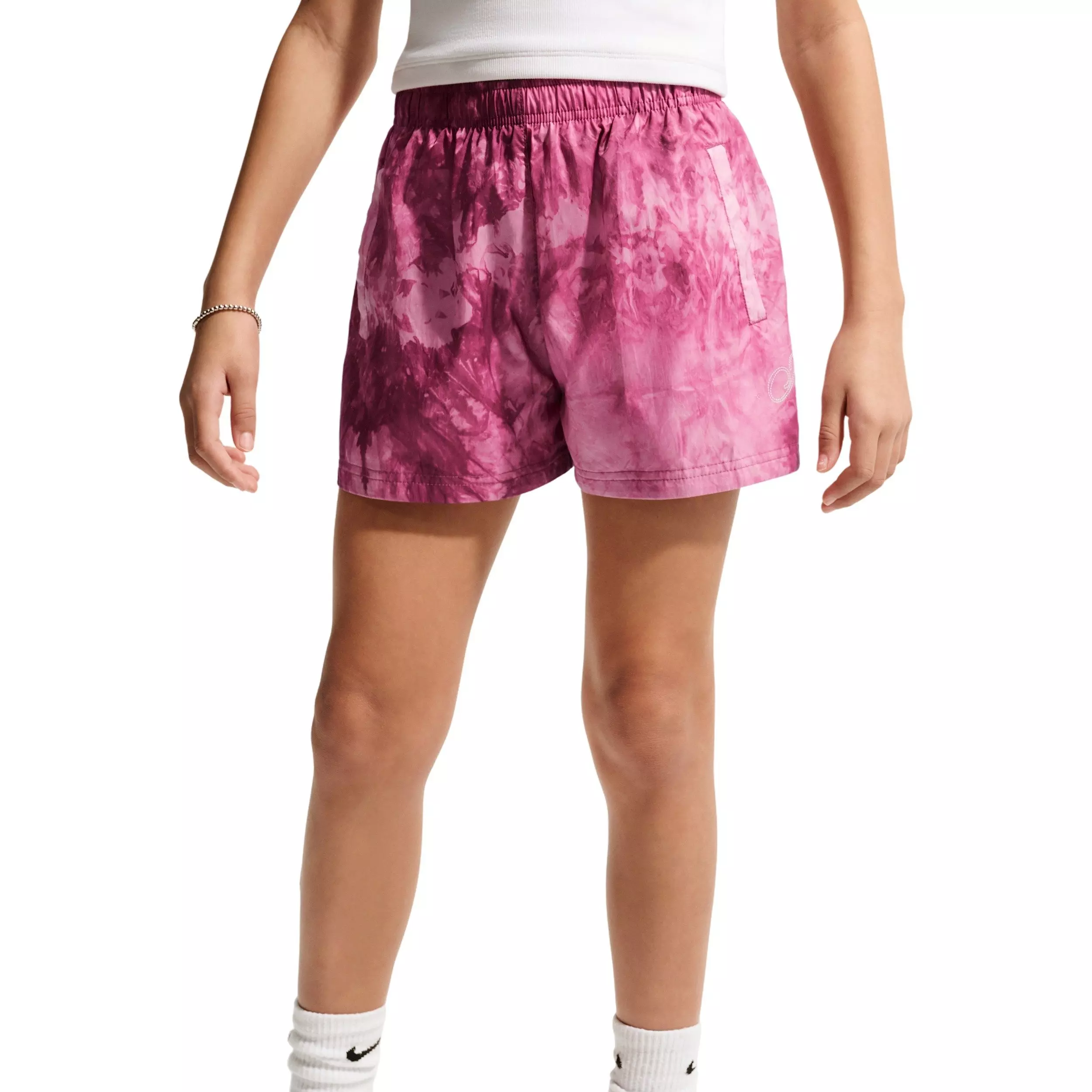 Nike Big Girls' Sportswear Club Woven Shorts - Pink - PINK