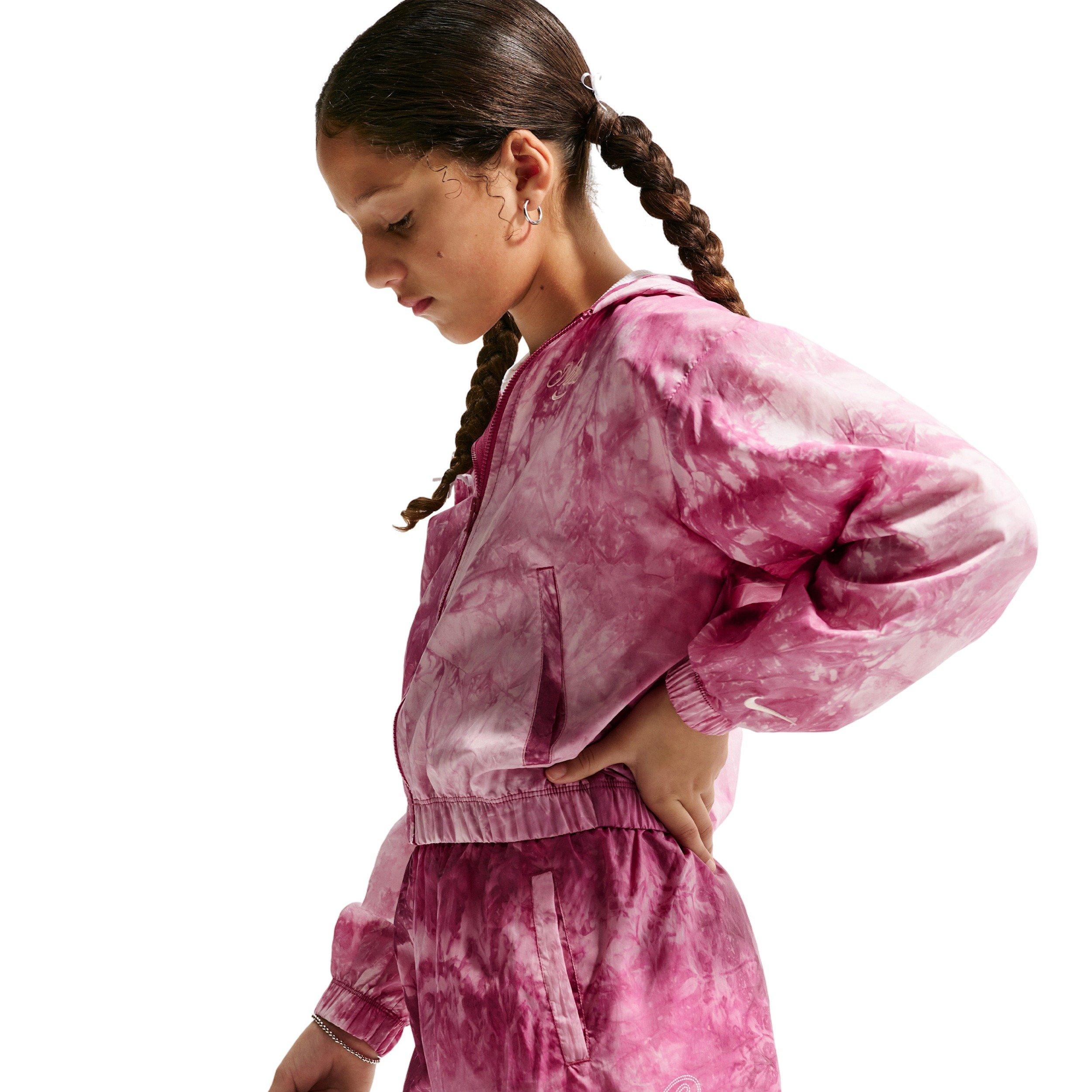 Nike Big Girls' Sportswear Club Woven Shorts - Pink - PINK Thumbnail View 5