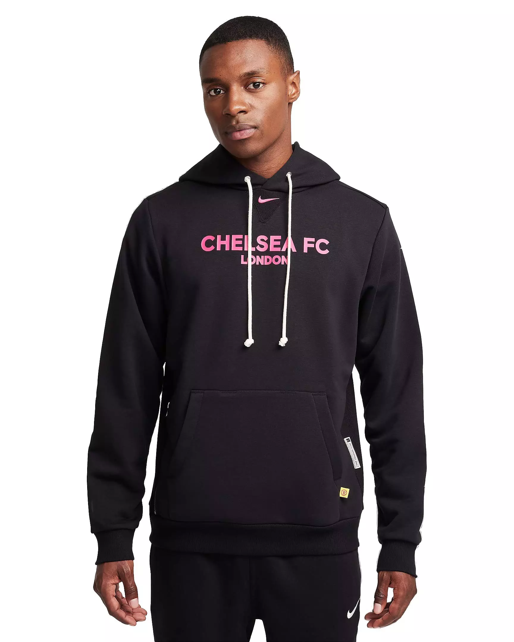 Nike Men's Chelsea F.C. Standard Issue Third Dri-FIT Soccer Pullover Hoodie - Black - BLACK