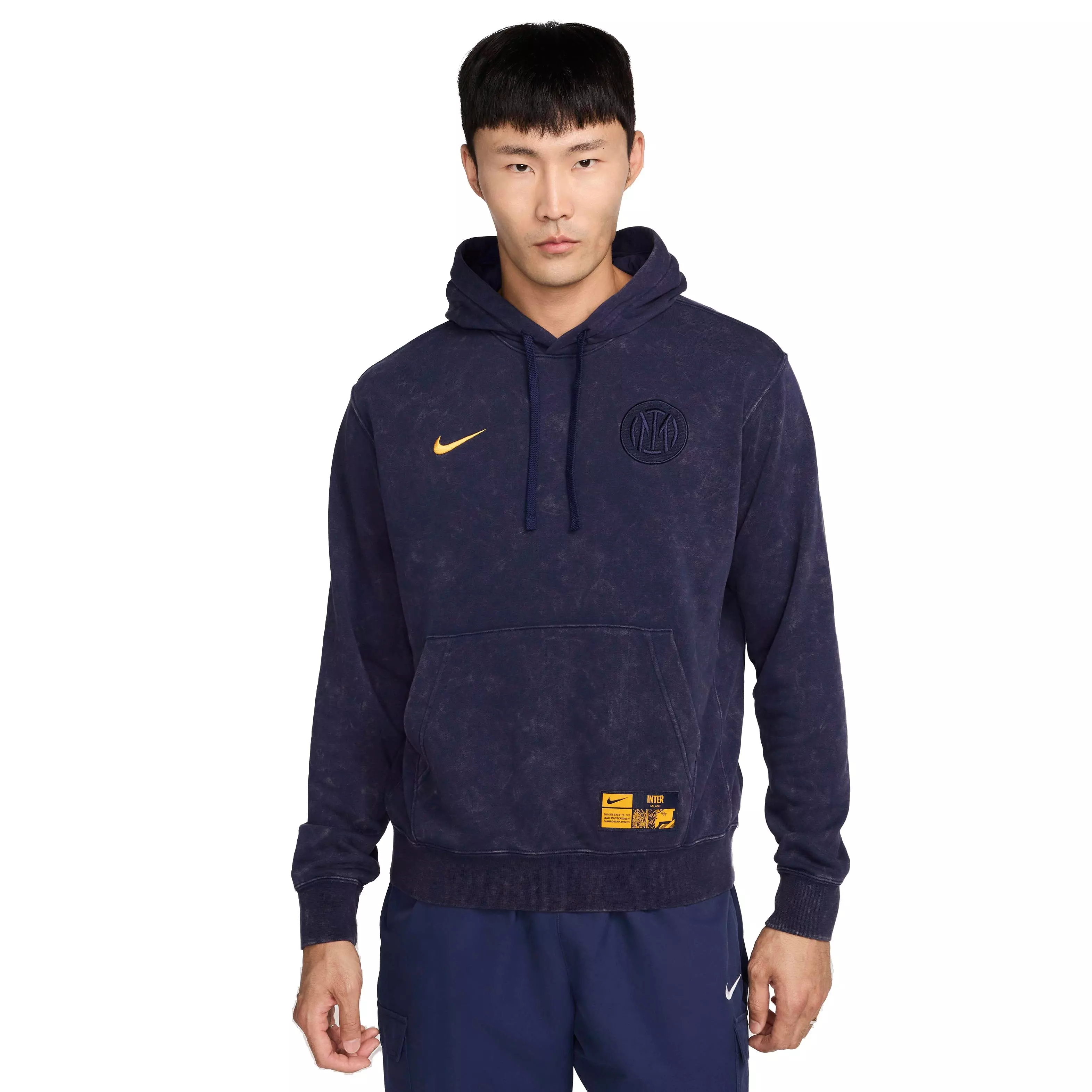 Nike Men's Inter Milan Club Third Soccer French Terry Pullover Hoodie - Navy - NAVY