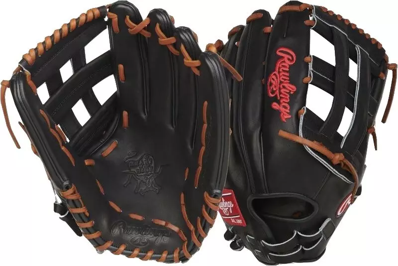 Rawlings Heart of the Hide 14" Slowpitch Softball Glove LHT - BLACK/RED