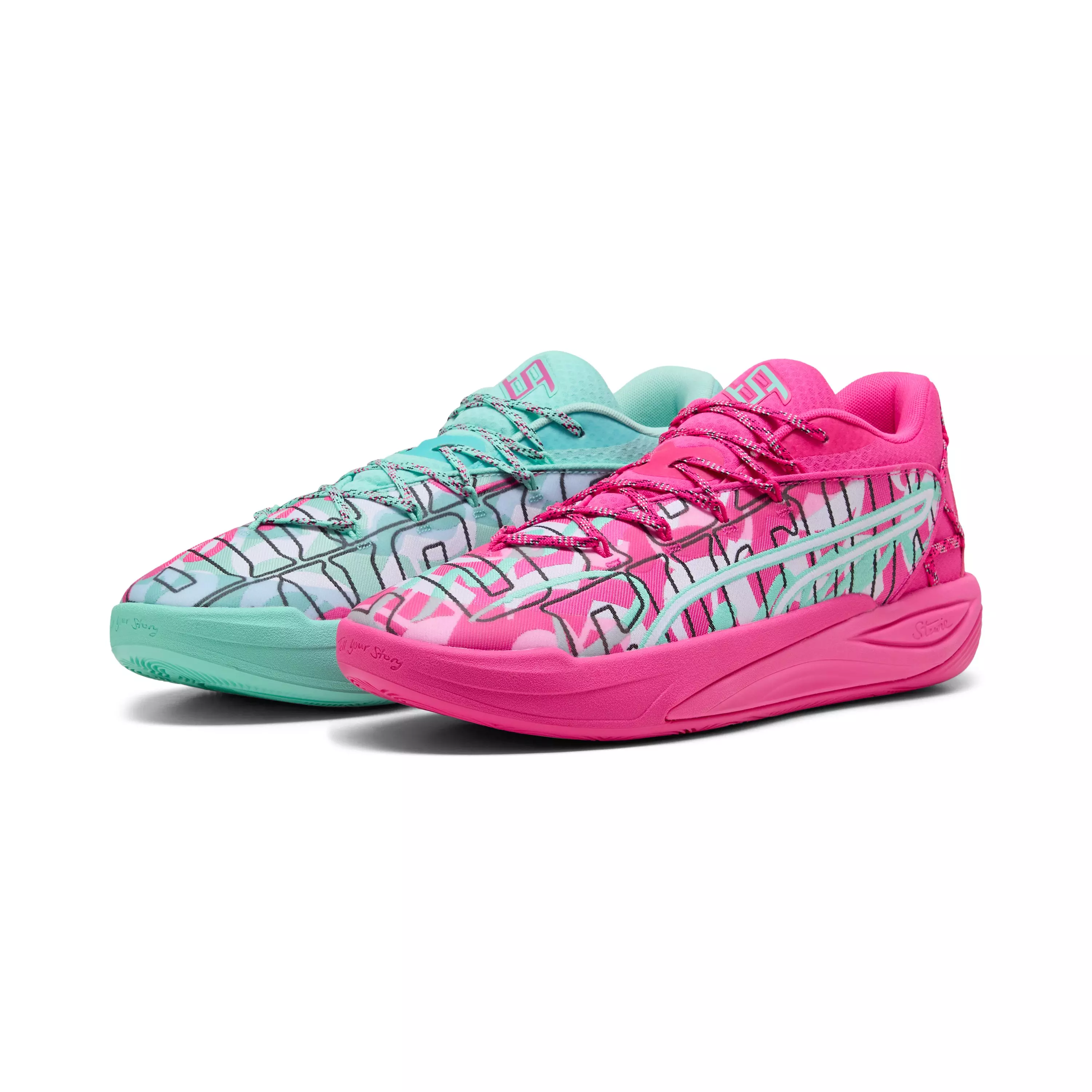 PUMA Stewie 4 Timeless "Electric Peppermint/Ravish" Women's Basketball Shoe - PEPPERMINT/RAVISH