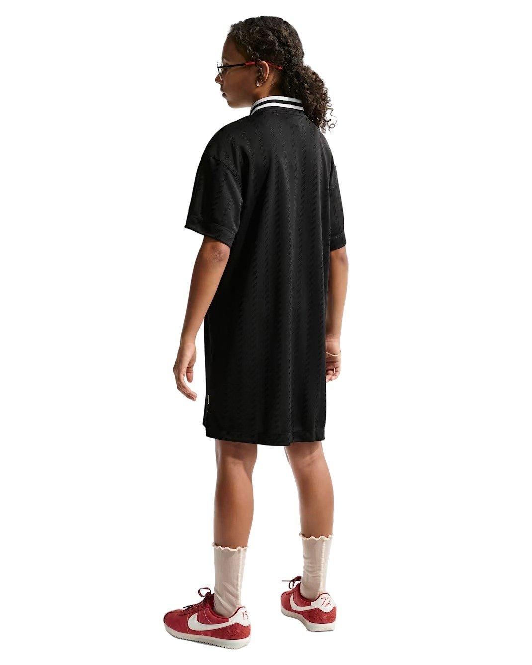 Nike Big Girls' Sportswear Short-Sleeve Jersey Dress - Black - BLACK