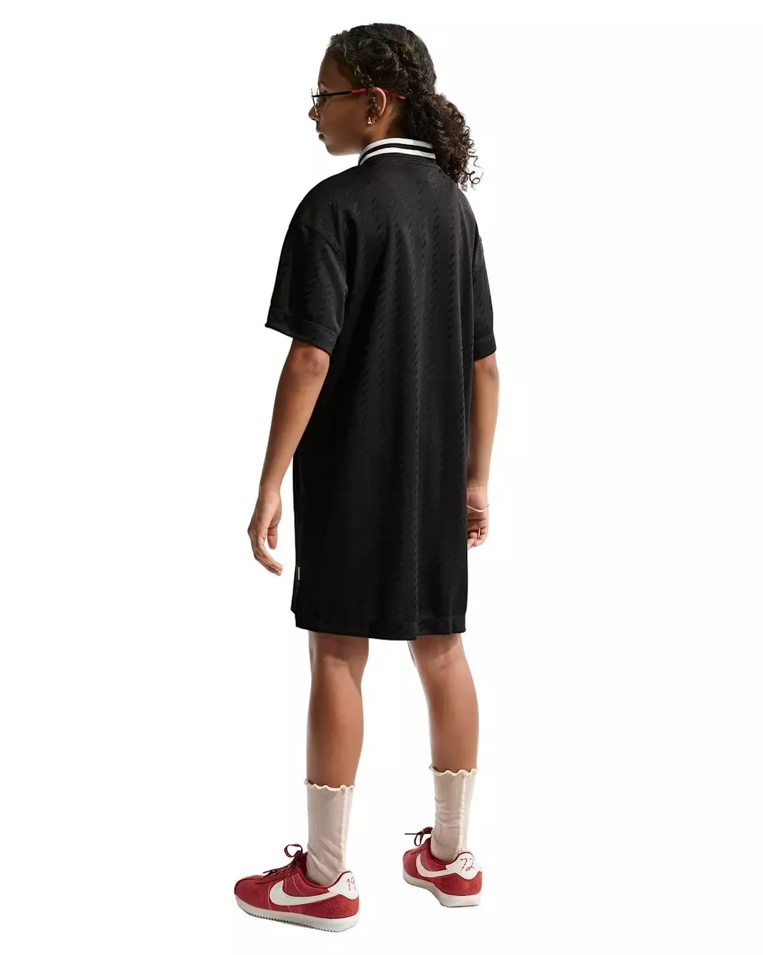 Nike Big Girls' Sportswear Short-Sleeve Jersey Dress - Black - BLACK