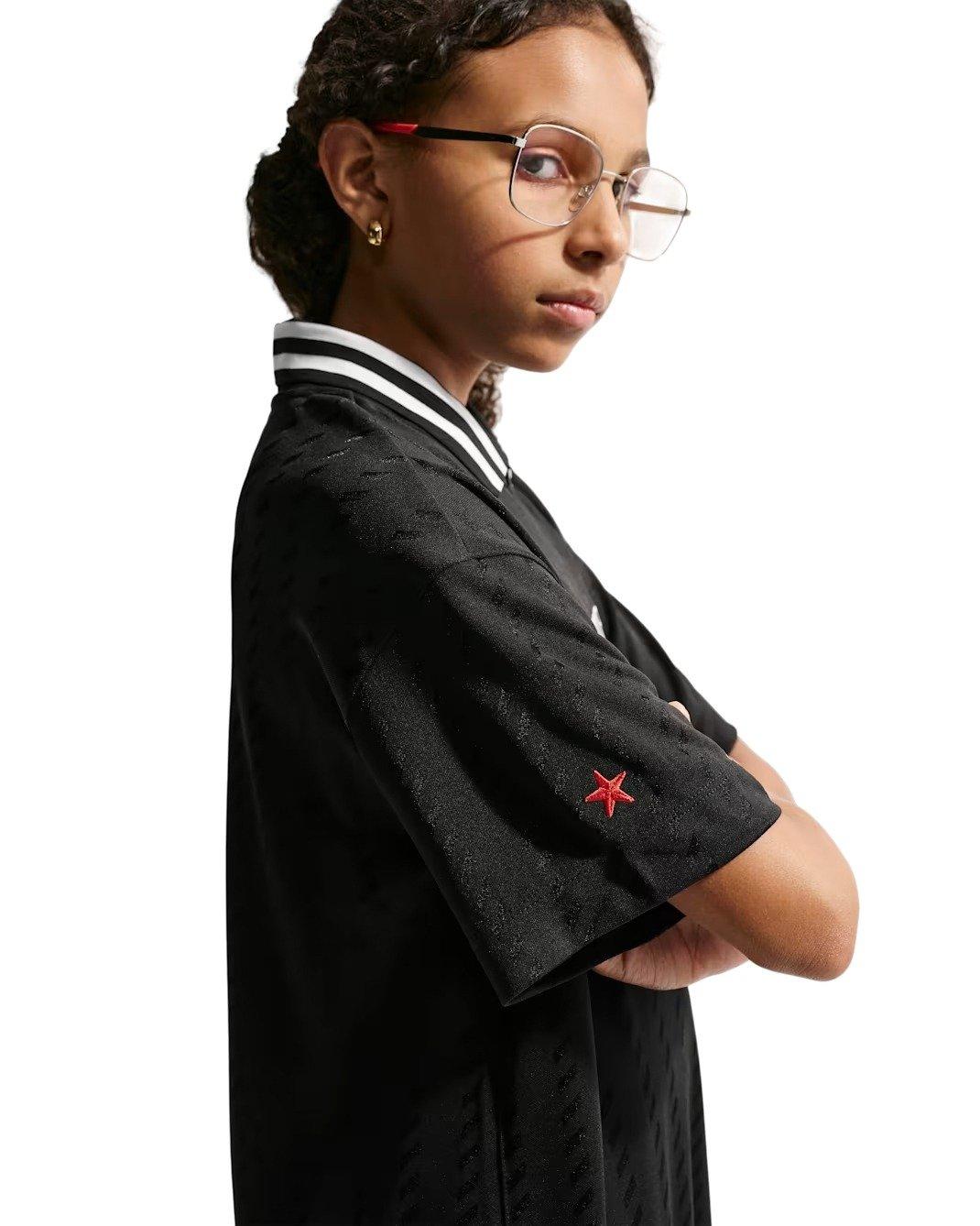 Nike Big Girls' Sportswear Short-Sleeve Jersey Dress - Black - BLACK