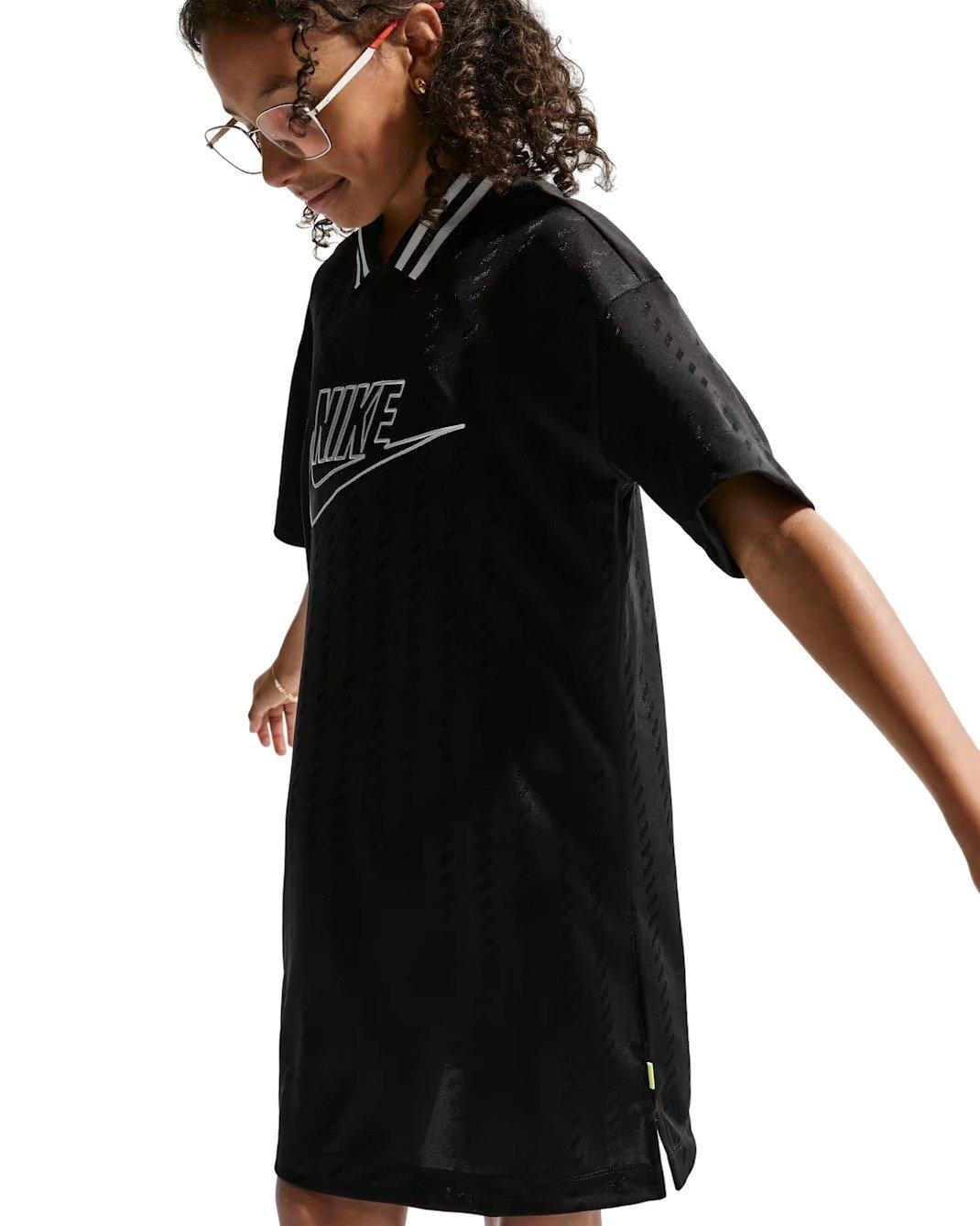 Nike Big Girls' Sportswear Short-Sleeve Jersey Dress - Black - BLACK