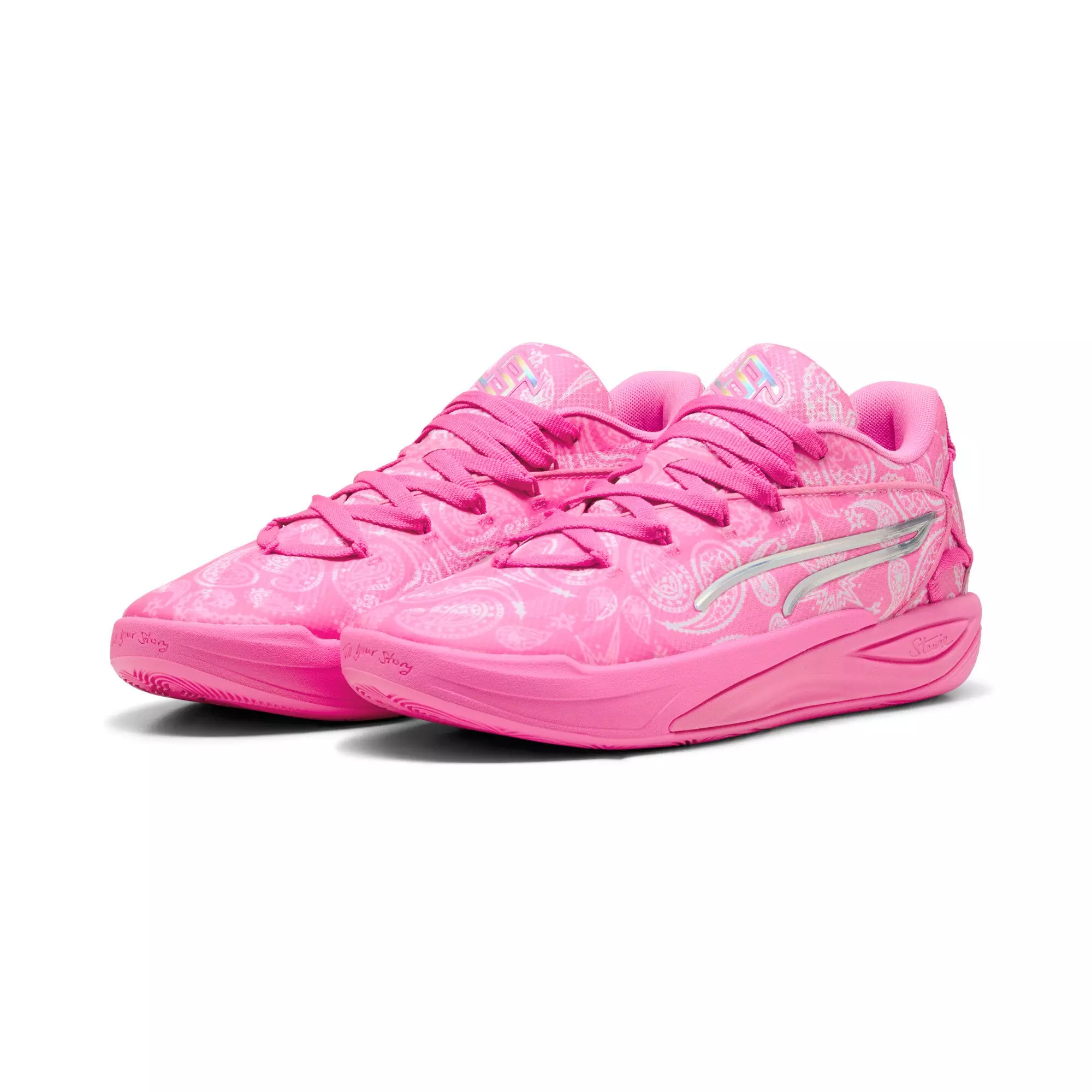 PUMA Stewie 4 St4rz "Pink Pixel/PUMA White" Women's Basketball Shoe - PINK/WHITE