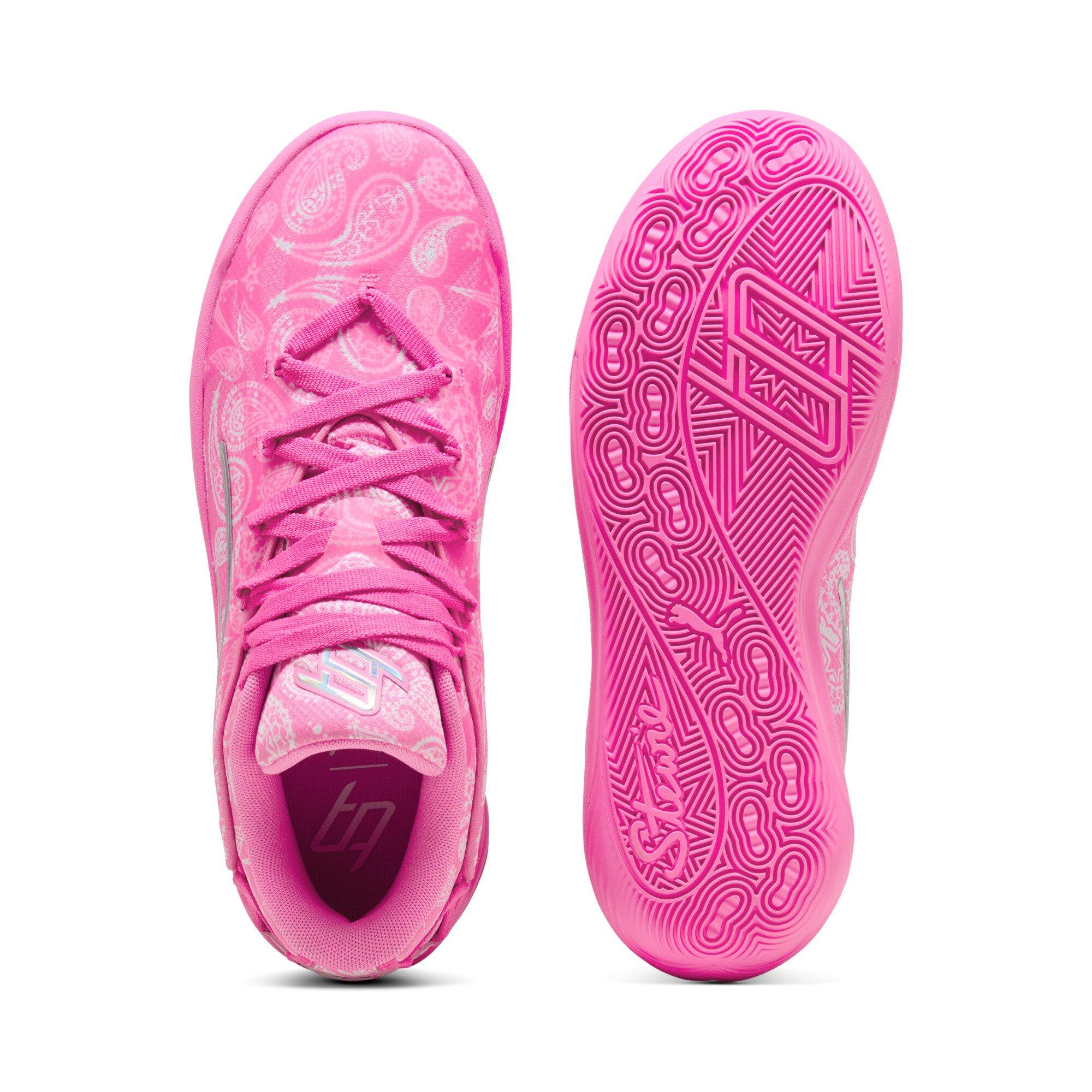 PUMA Stewie 4 St4rz "Pink Pixel/PUMA White" Women's Basketball Shoe - PINK/WHITE Thumbnail View 4