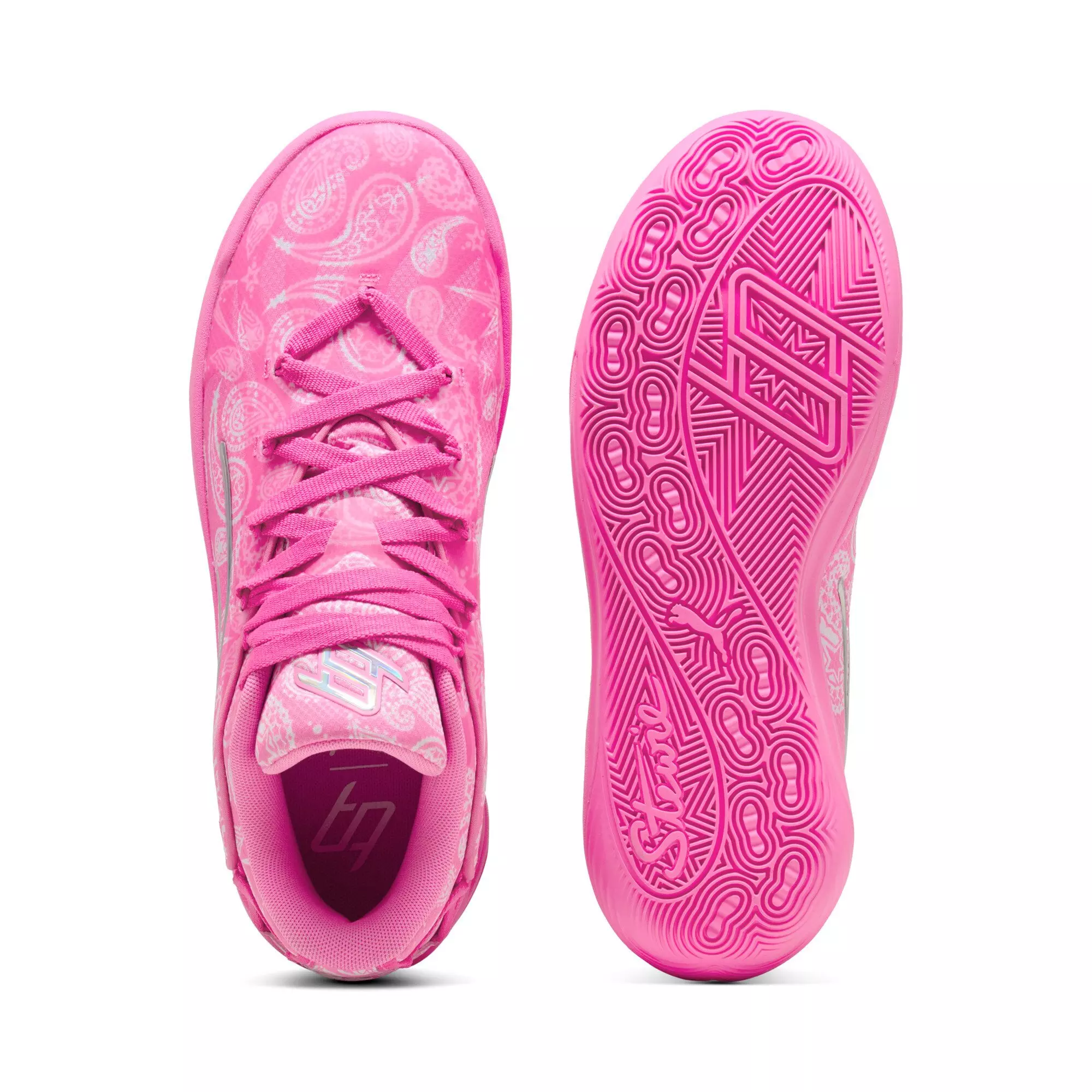 PUMA Stewie 4 St4rz "Pink Pixel/PUMA White" Women's Basketball Shoe - PINK/WHITE