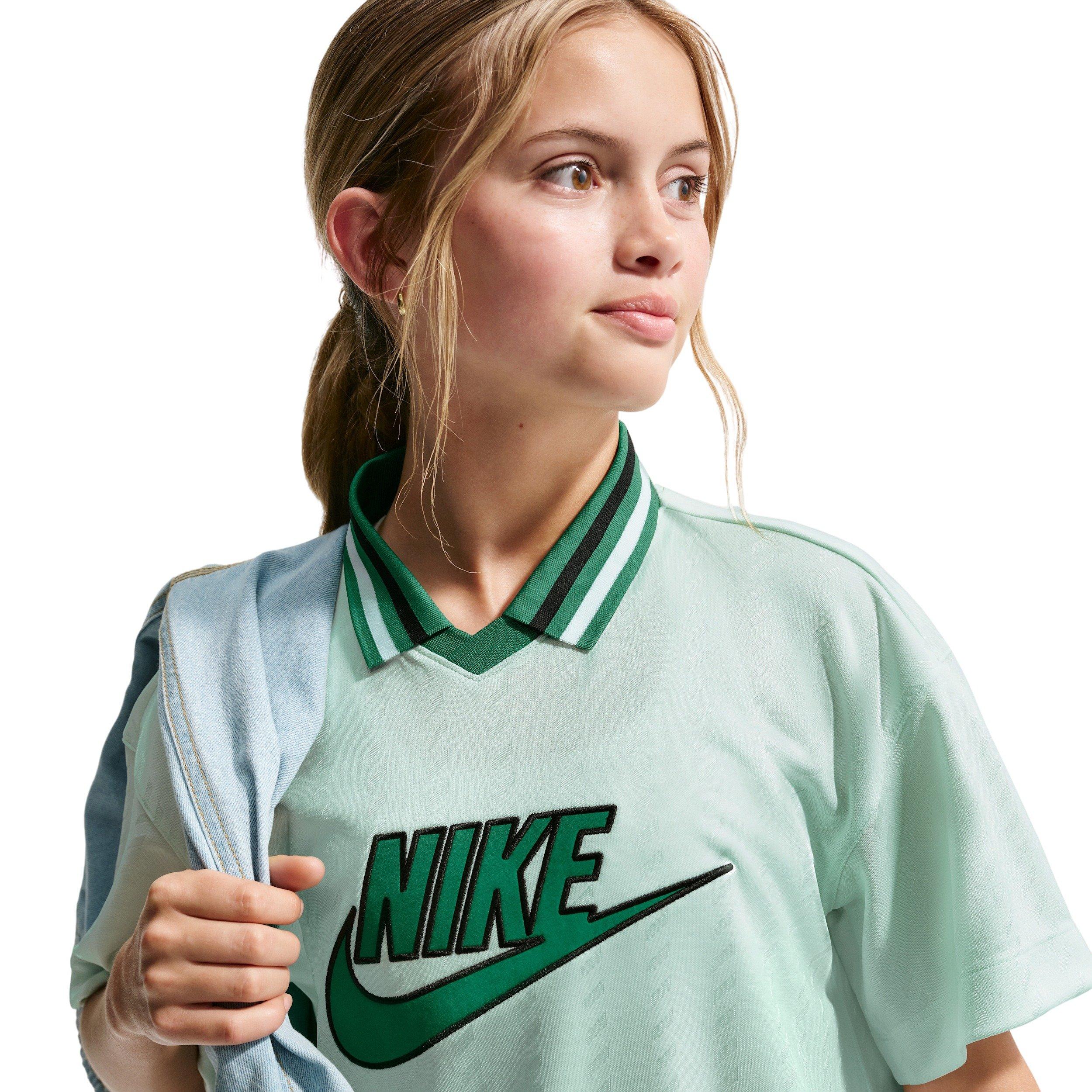 Nike Big Girls' Sportswear Short-Sleeve Jersey Dress - Barely Green - BARELY GREEN Thumbnail View 4