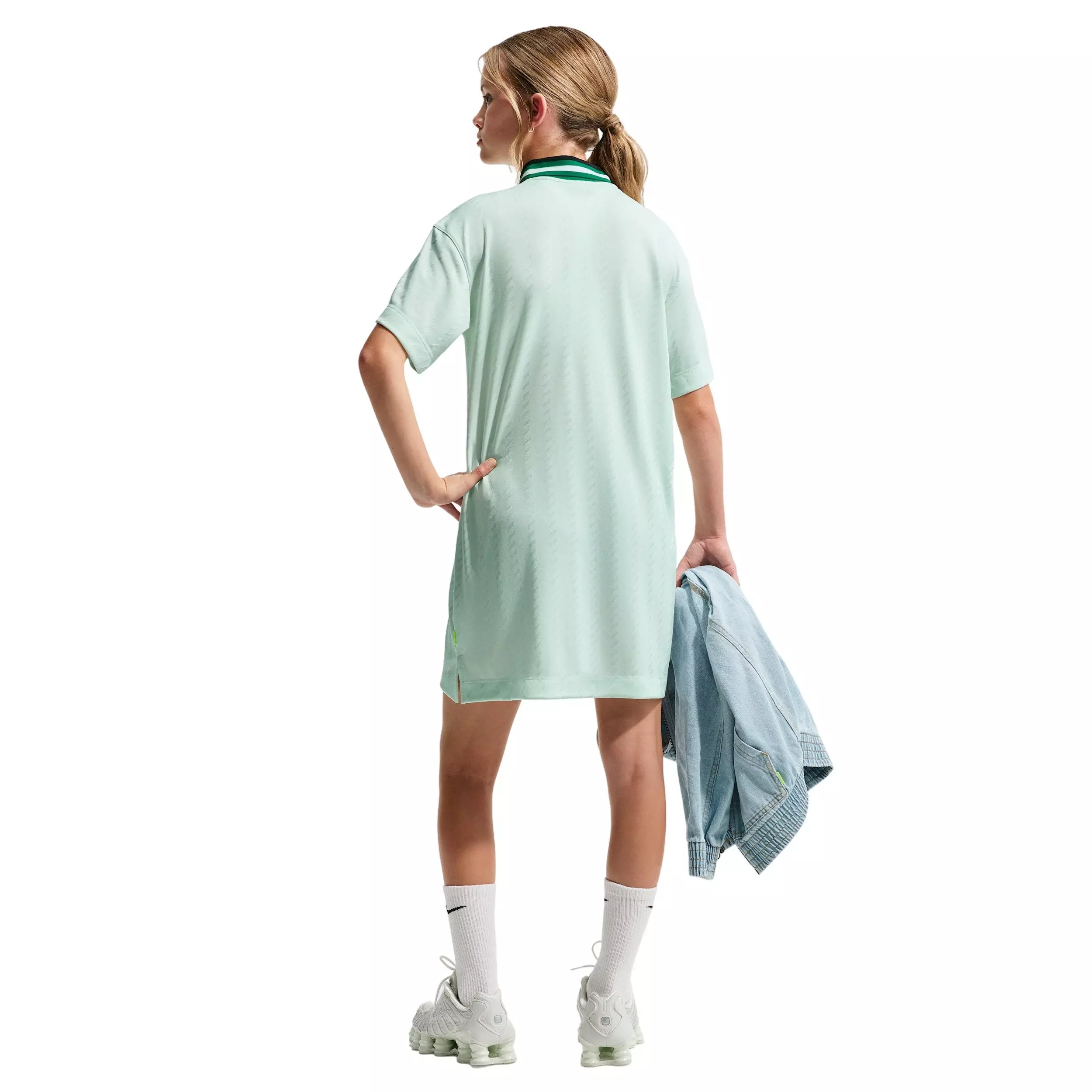 Nike Big Girls' Sportswear Short-Sleeve Jersey Dress - Barely Green - BARELY GREEN