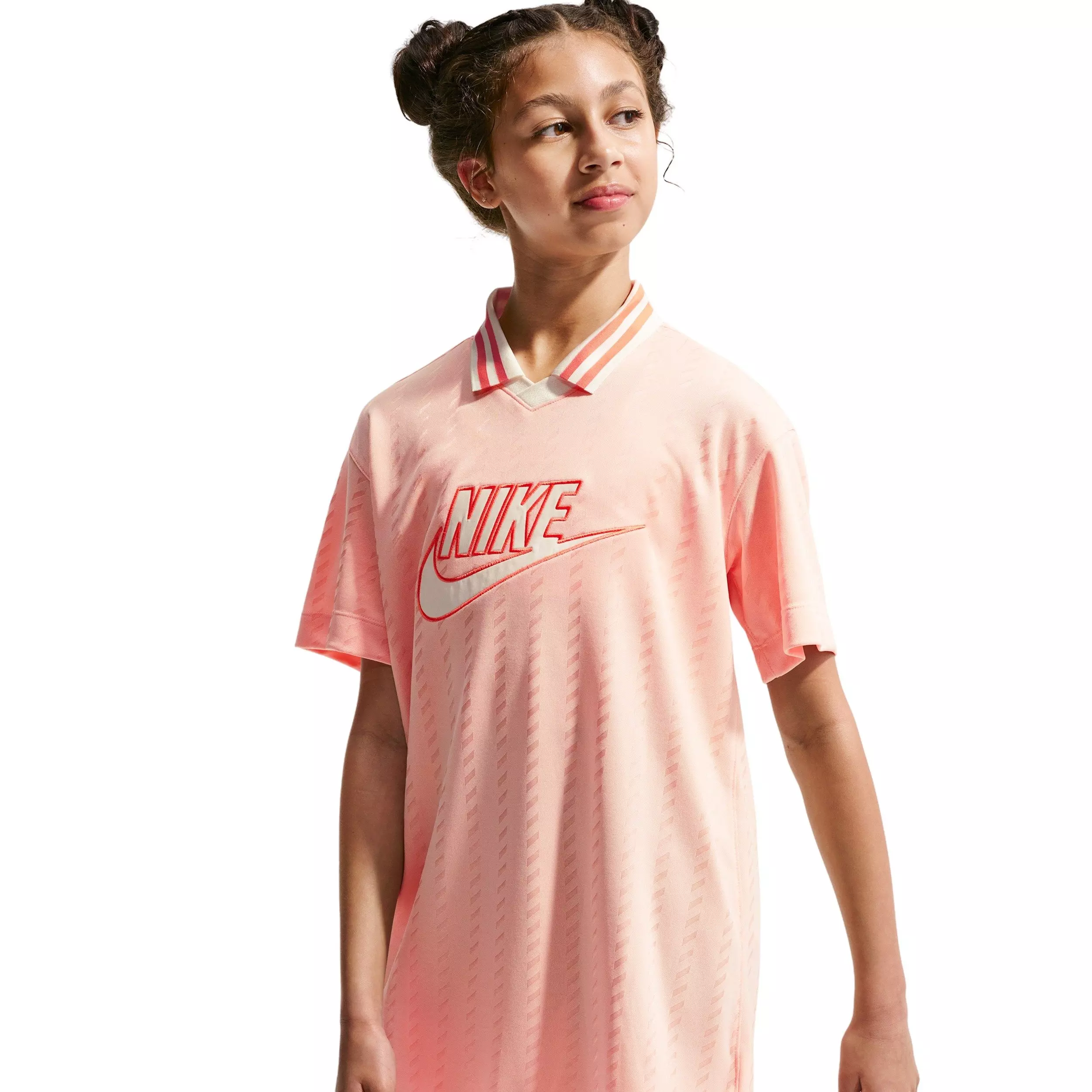 Nike Big Girls' Sportswear Short-Sleeve Jersey Dress - Orange - ORANGE