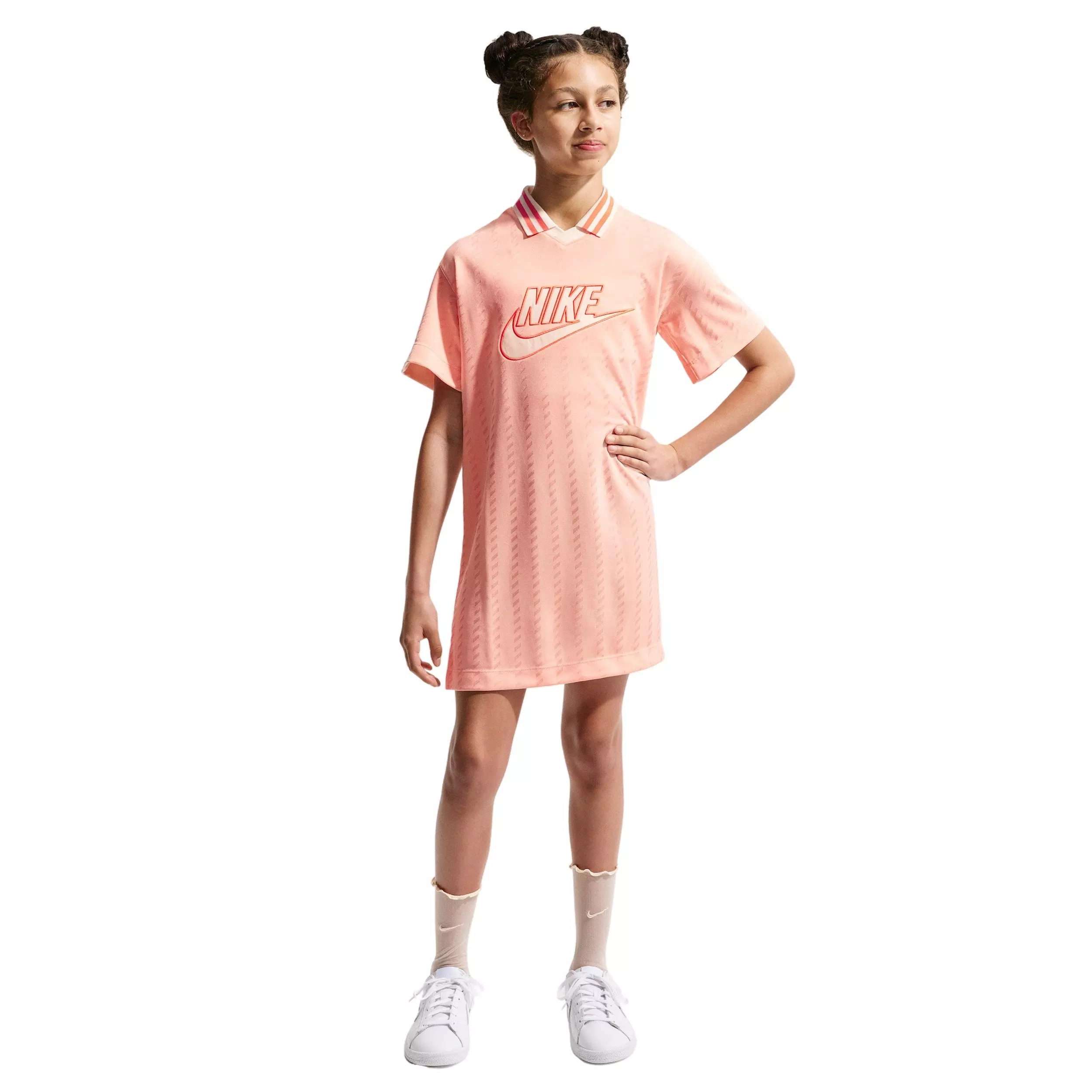 Nike Big Girls' Sportswear Short-Sleeve Jersey Dress - Orange - ORANGE