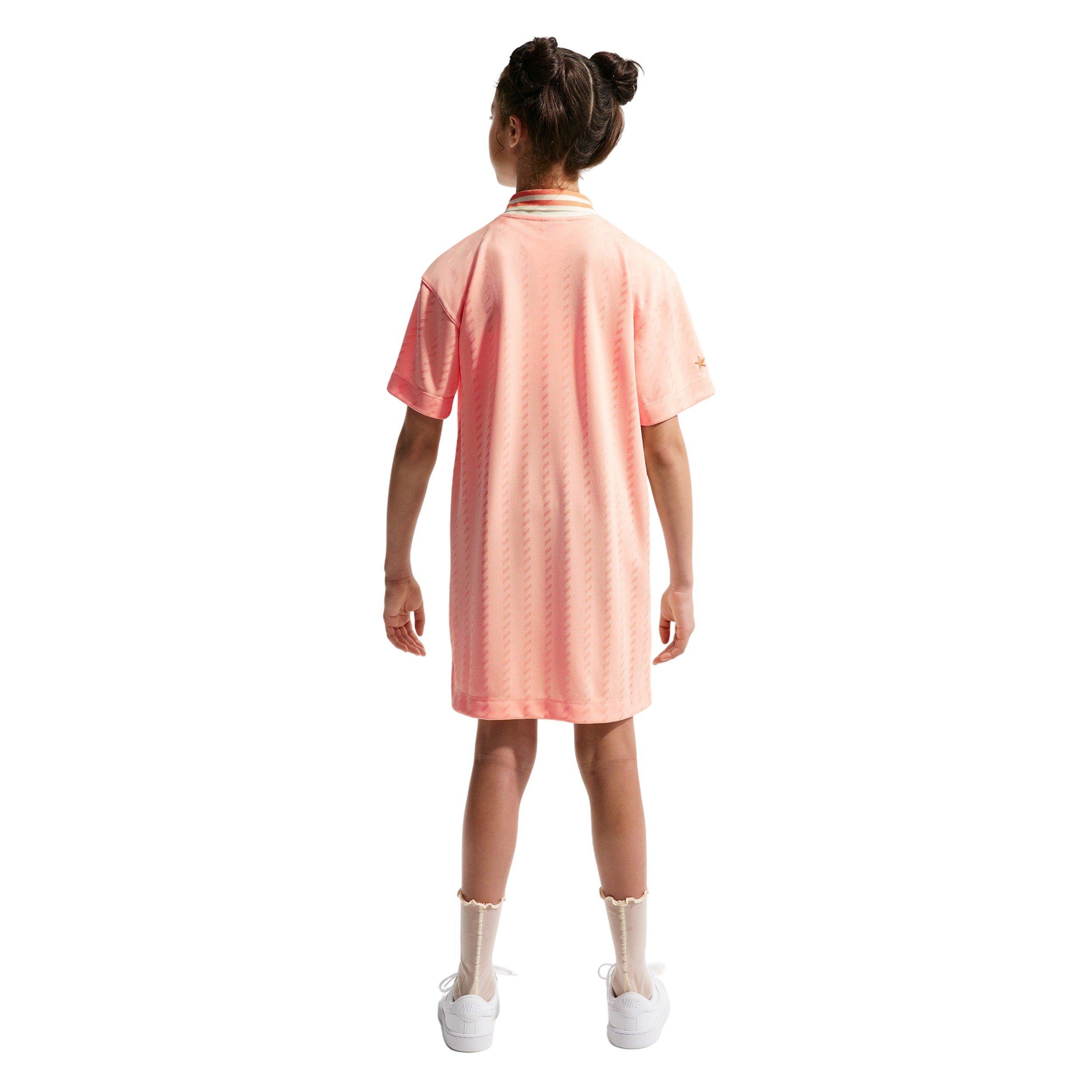 Nike Big Girls' Sportswear Short-Sleeve Jersey Dress - Orange - ORANGE Thumbnail View 5