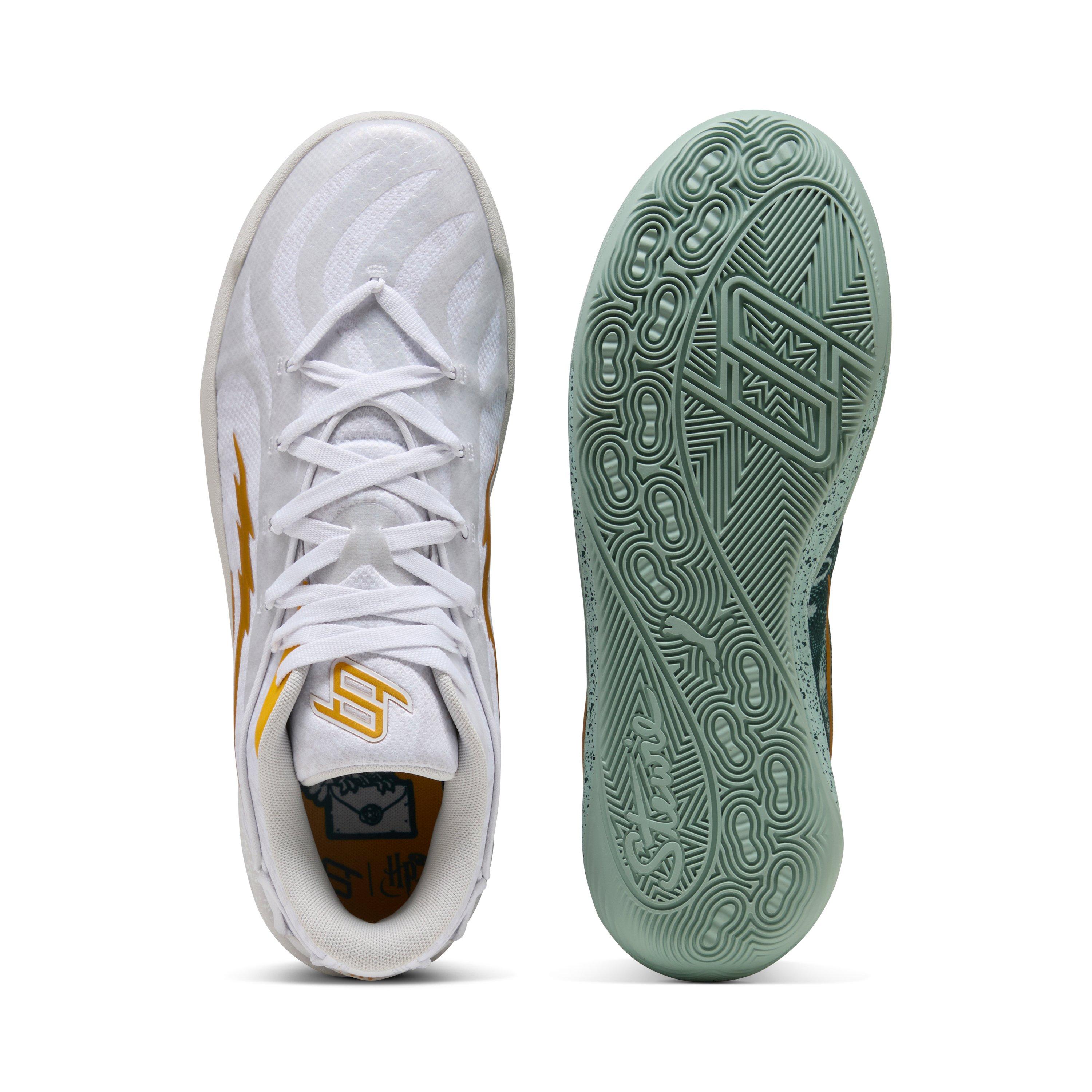 PUMA Stewie 4 Harry Potter "PUMA White/Green Terrain" Women's Basketball Shoe - WHITE/GREEN Thumbnail View 4