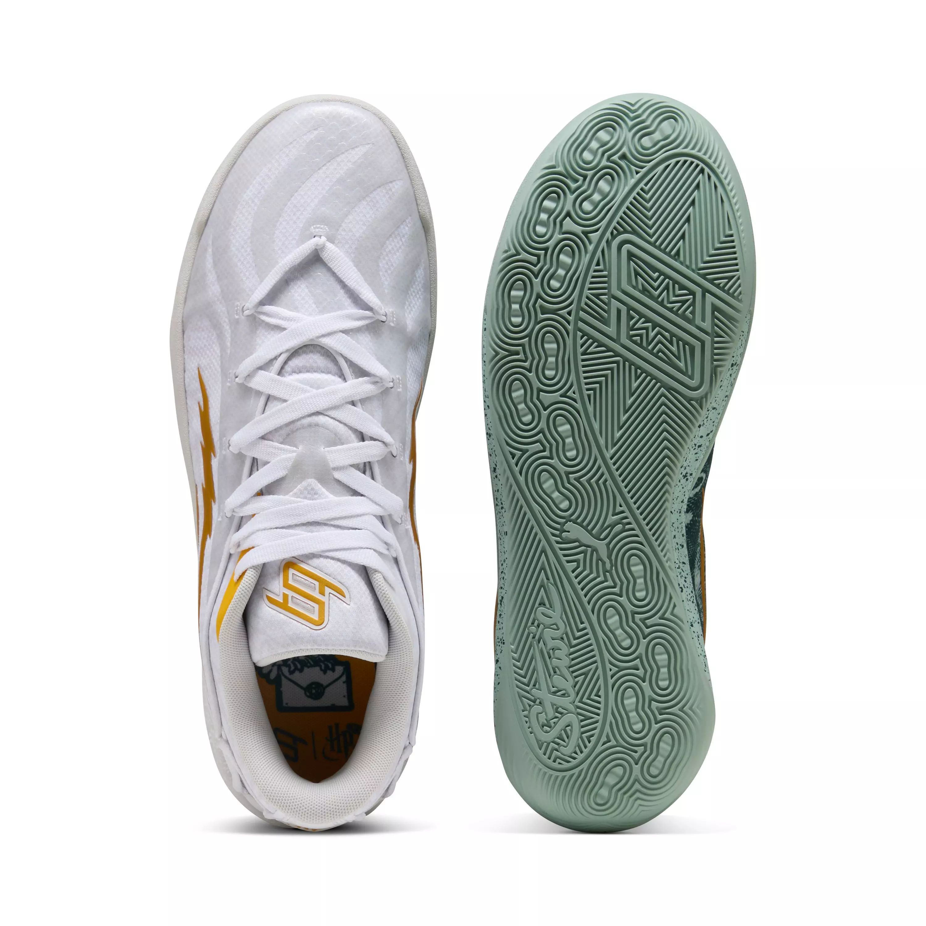 PUMA Stewie 4 Harry Potter "PUMA White/Green Terrain" Women's Basketball Shoe - WHITE/GREEN