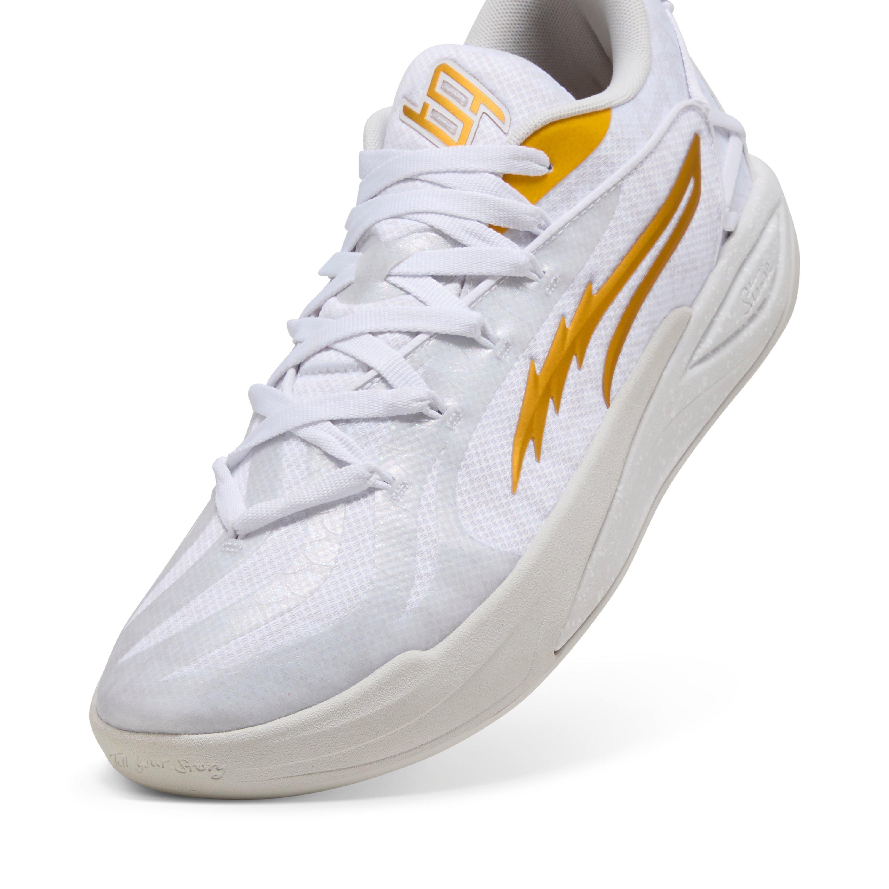 PUMA Stewie 4 Harry Potter "PUMA White/Green Terrain" Women's Basketball Shoe - WHITE/GREEN Thumbnail View 5