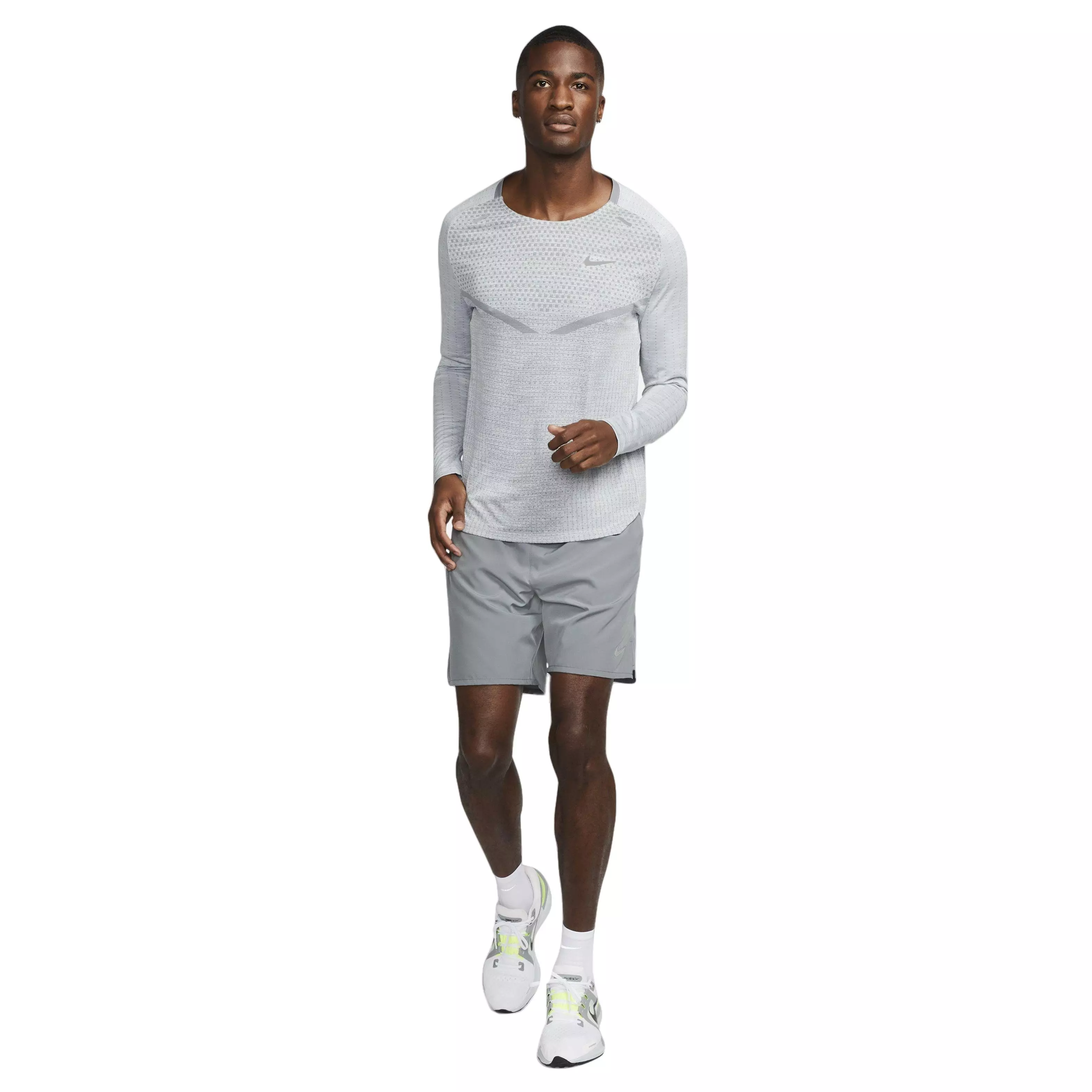 Nike Men's Dri-FIT Challenger 7" 2-in-1 Running Shorts-Smoke Grey - SMOKE GREY