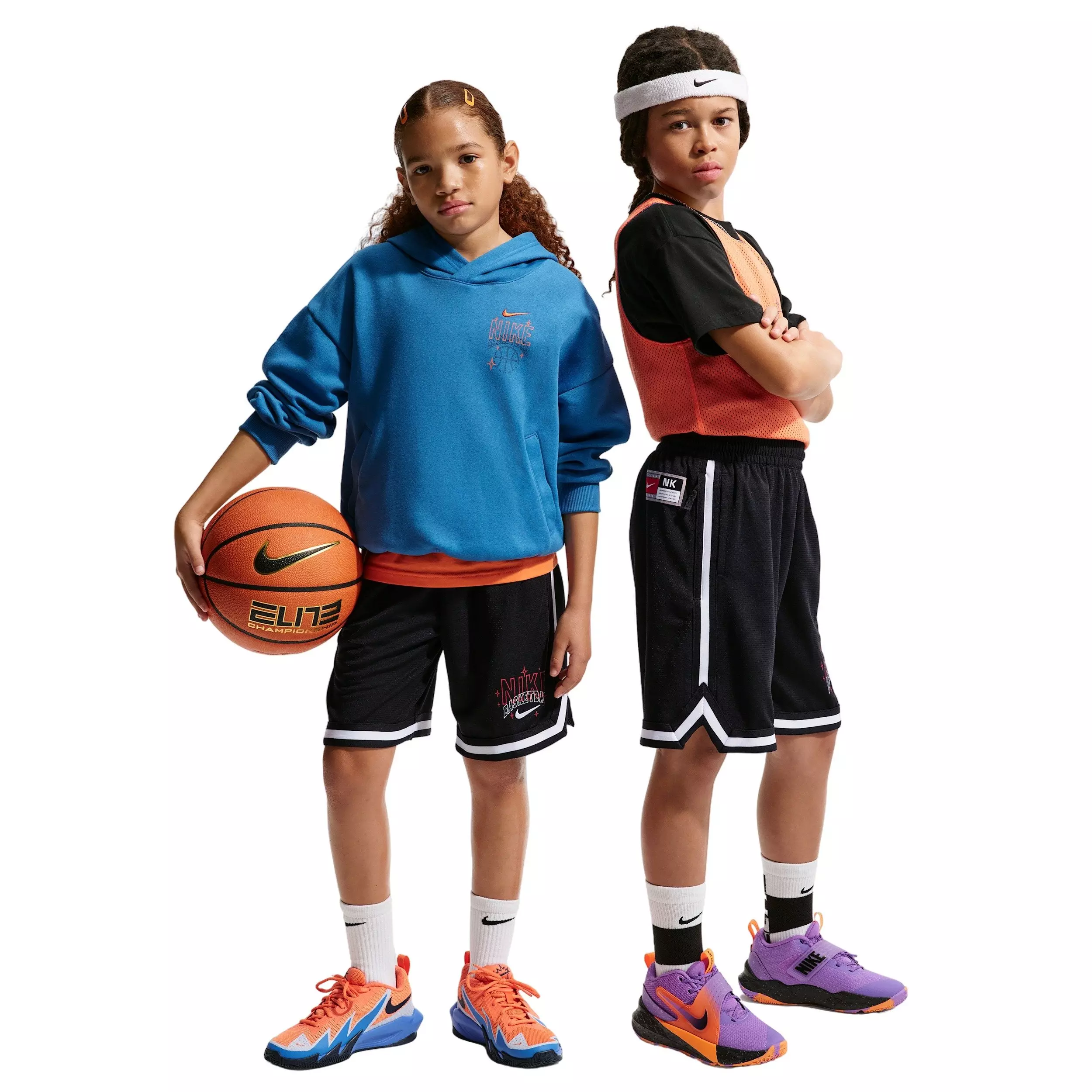 Nike Big Kids' DNA Dri-FIT Basketball Shorts - Black/White - BLACK/WHITE