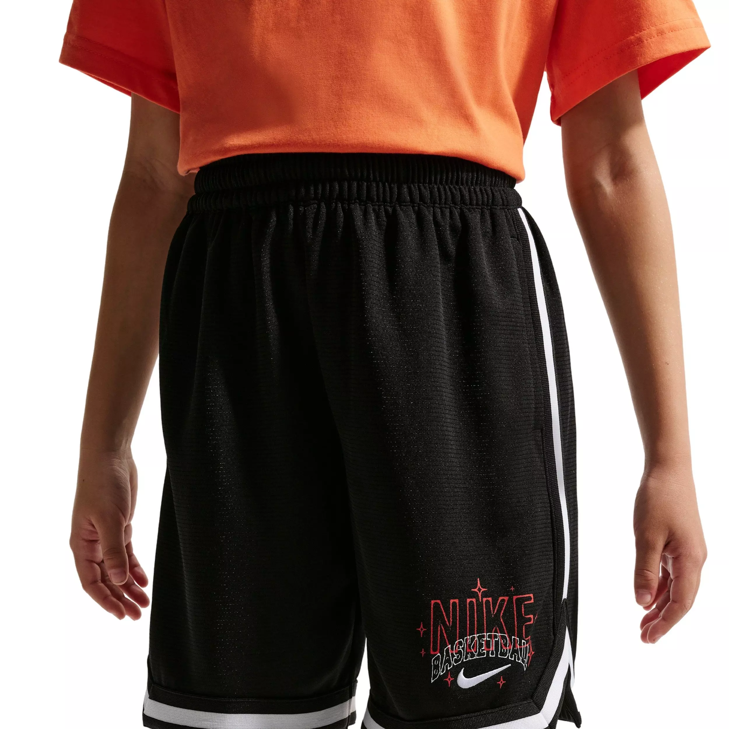 Nike Big Kids' DNA Dri-FIT Basketball Shorts - Black/White - BLACK/WHITE