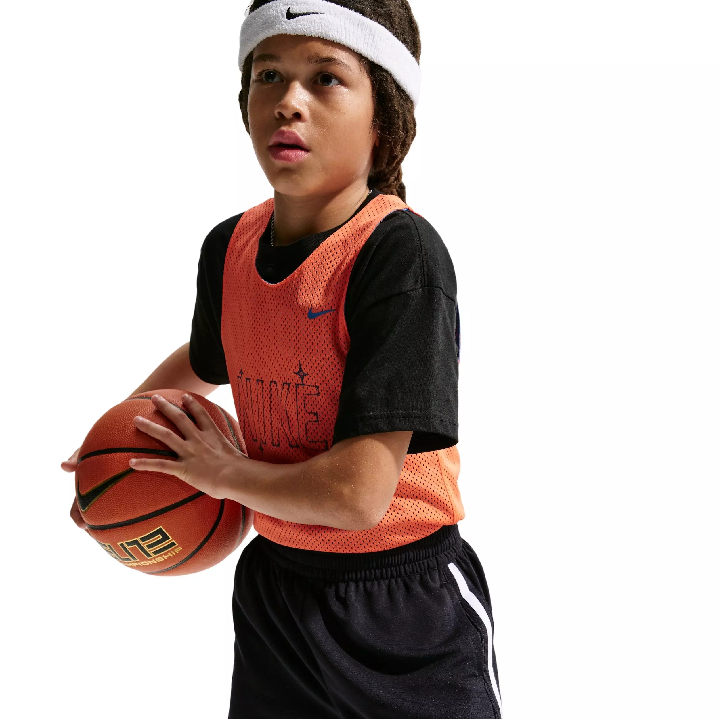 Nike Big Kids' DNA Dri-FIT Basketball Shorts - Black/White - BLACK/WHITE