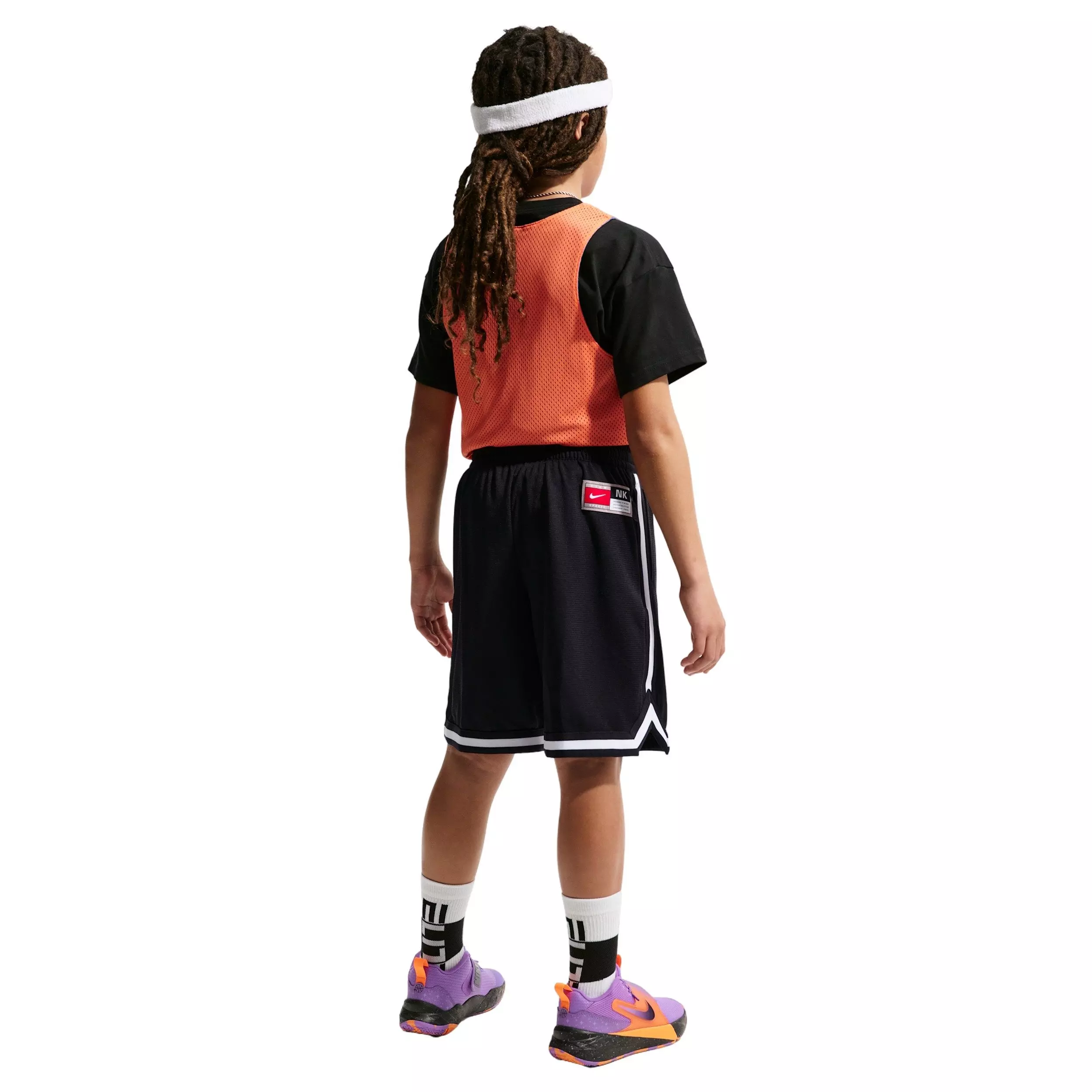 Nike Big Kids' DNA Dri-FIT Basketball Shorts - Black/White - BLACK/WHITE