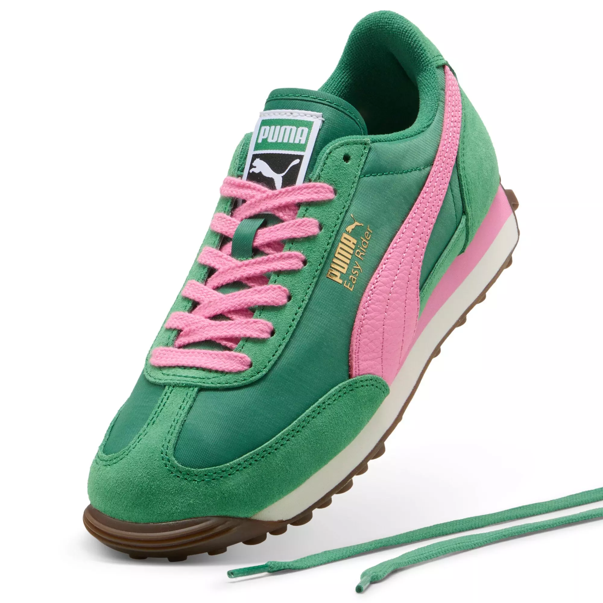 PUMA Easy Rider Vintage "Archive Green/Poised Pink" Women's Shoe - GREEN/PINK