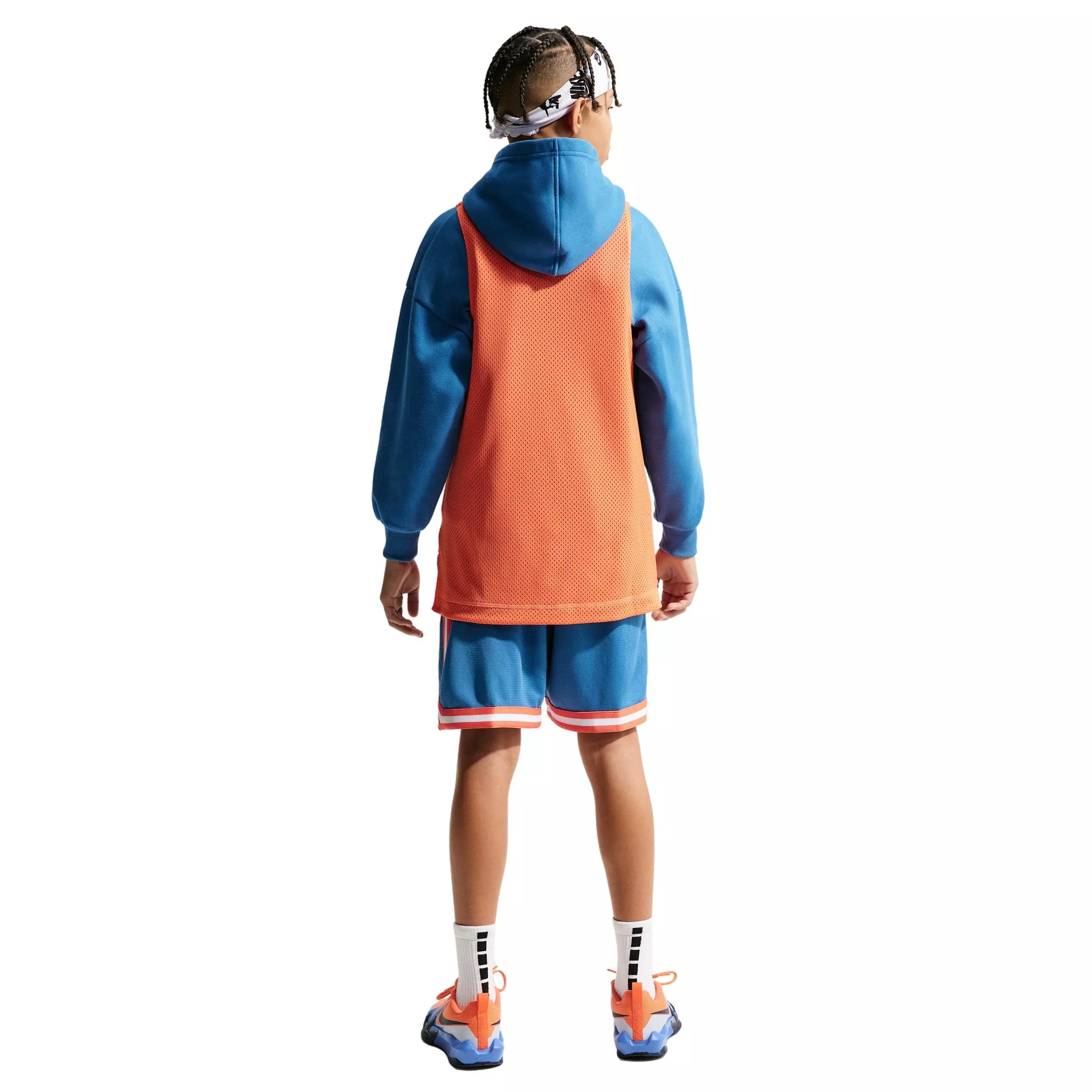 Nike Big Kids' DNA Dri-FIT Basketball Shorts - Blue/Orange - BLUE/ORANGE