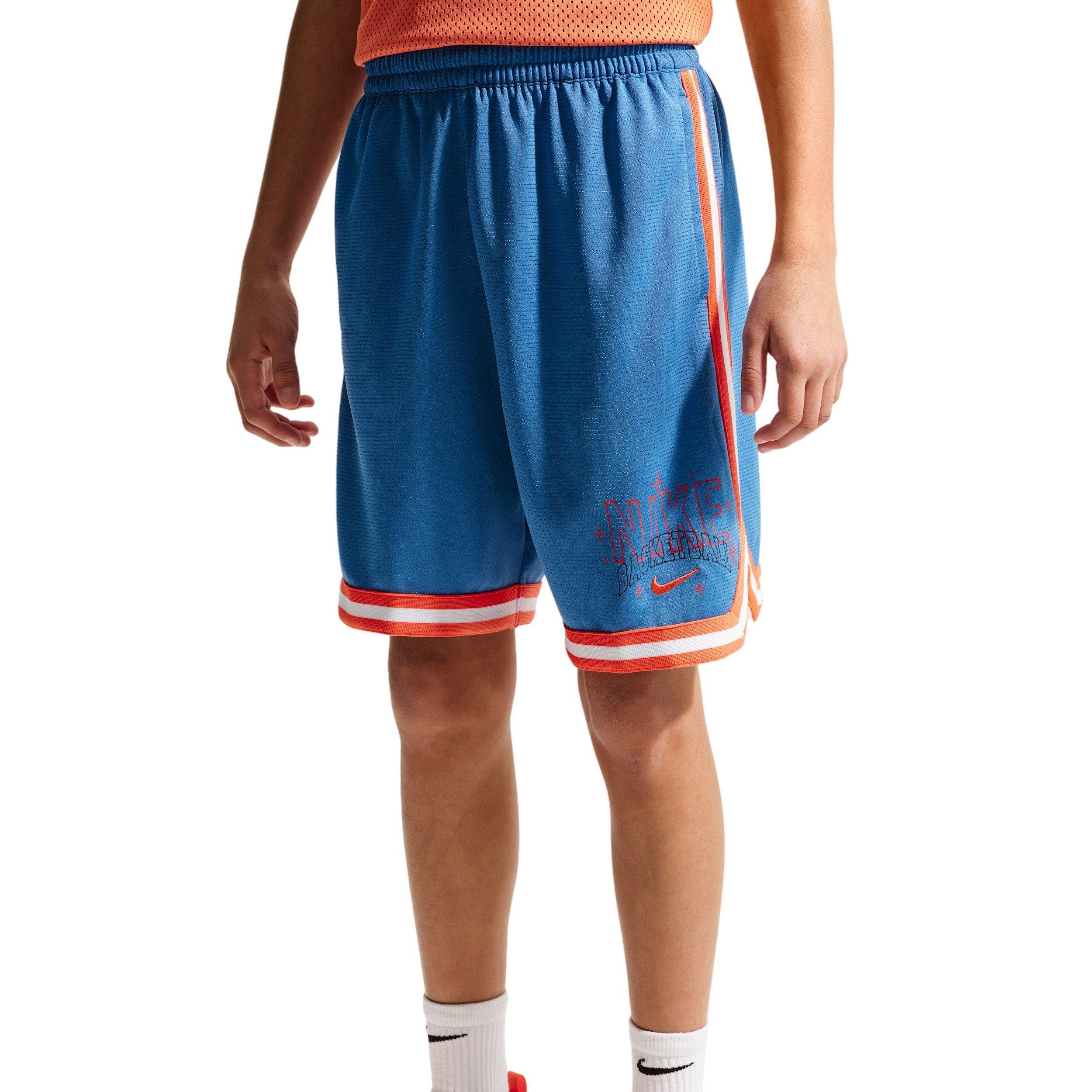 Nike Big Kids' DNA Dri-FIT Basketball Shorts - Blue/Orange - BLUE/ORANGE Thumbnail View 3
