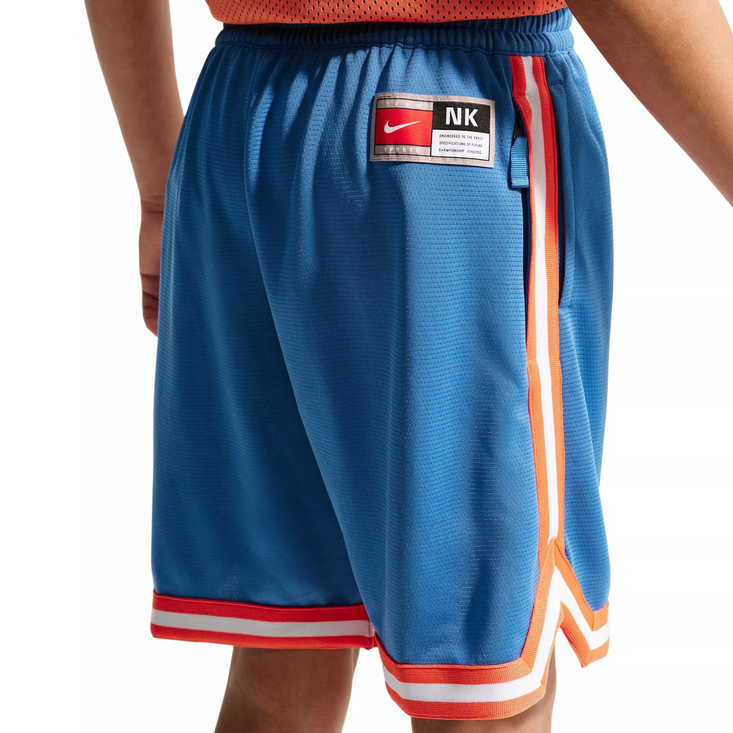 Nike Big Kids' DNA Dri-FIT Basketball Shorts - Blue/Orange - BLUE/ORANGE