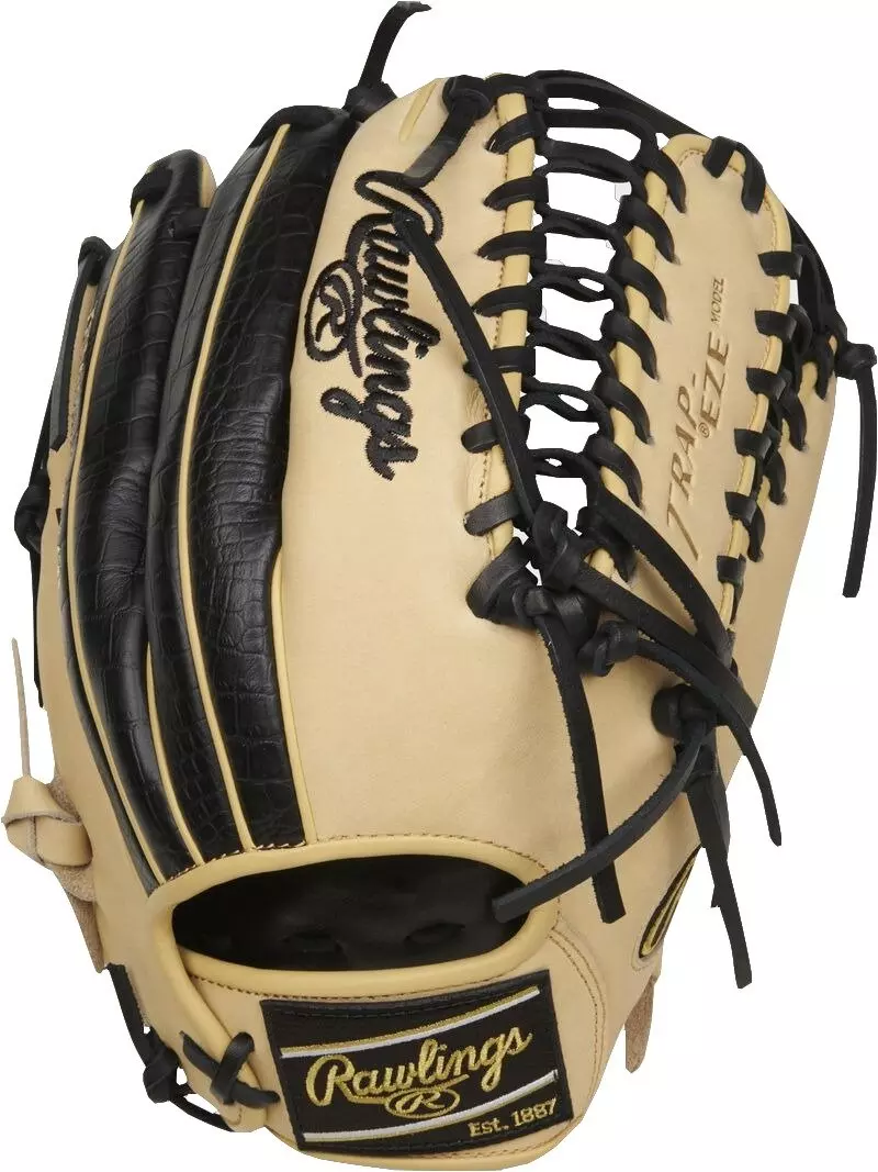 Rawlings Heart of the Hide 12.75" Trap-Eze Baseball Glove RHT - KHAKI/BLACK