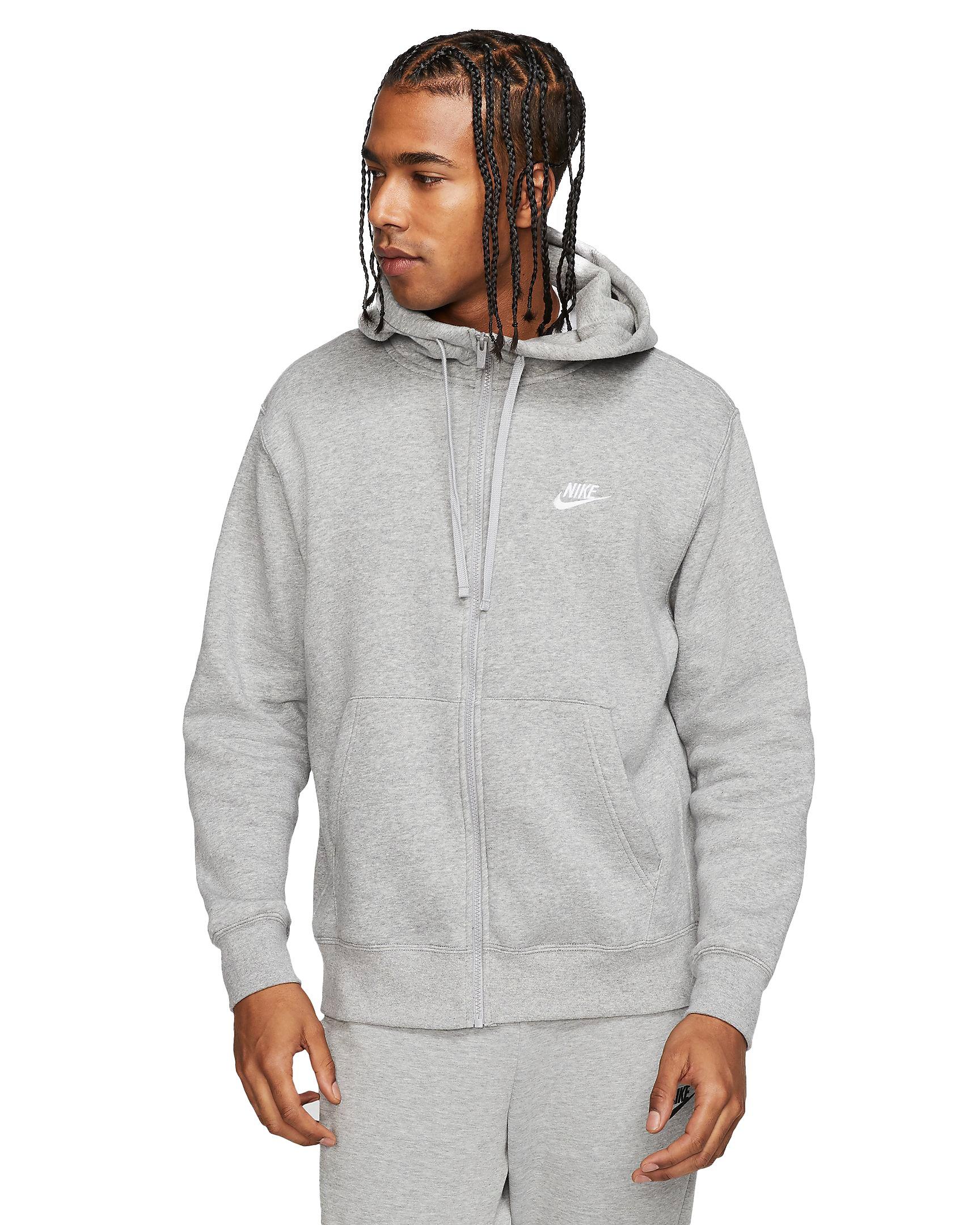 Nike Sportswear Club Fleece Men's Orange Full-Zip Hoodie