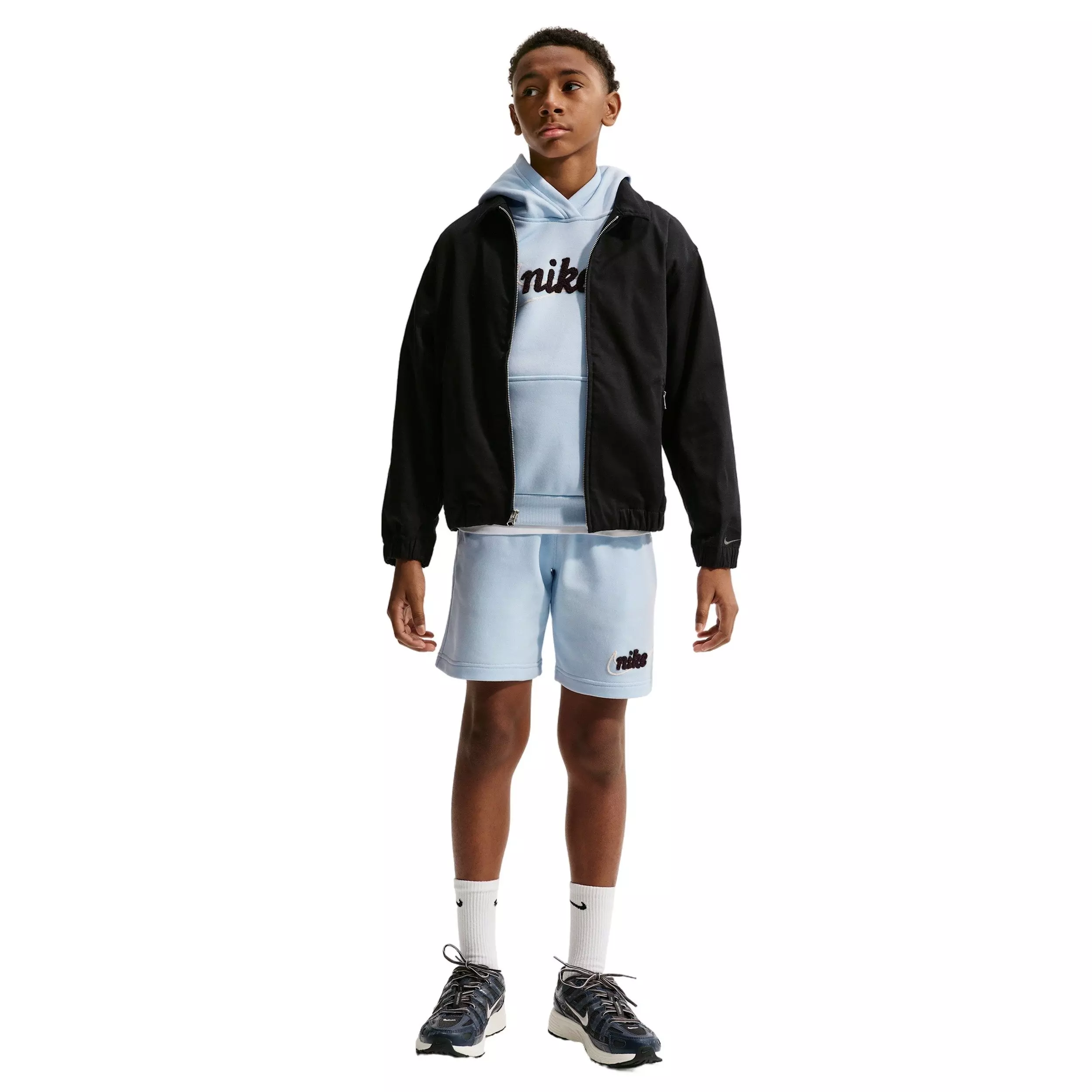 Nike Big Boys' Sportswear Club French Terry Shorts - Blue - BLUE