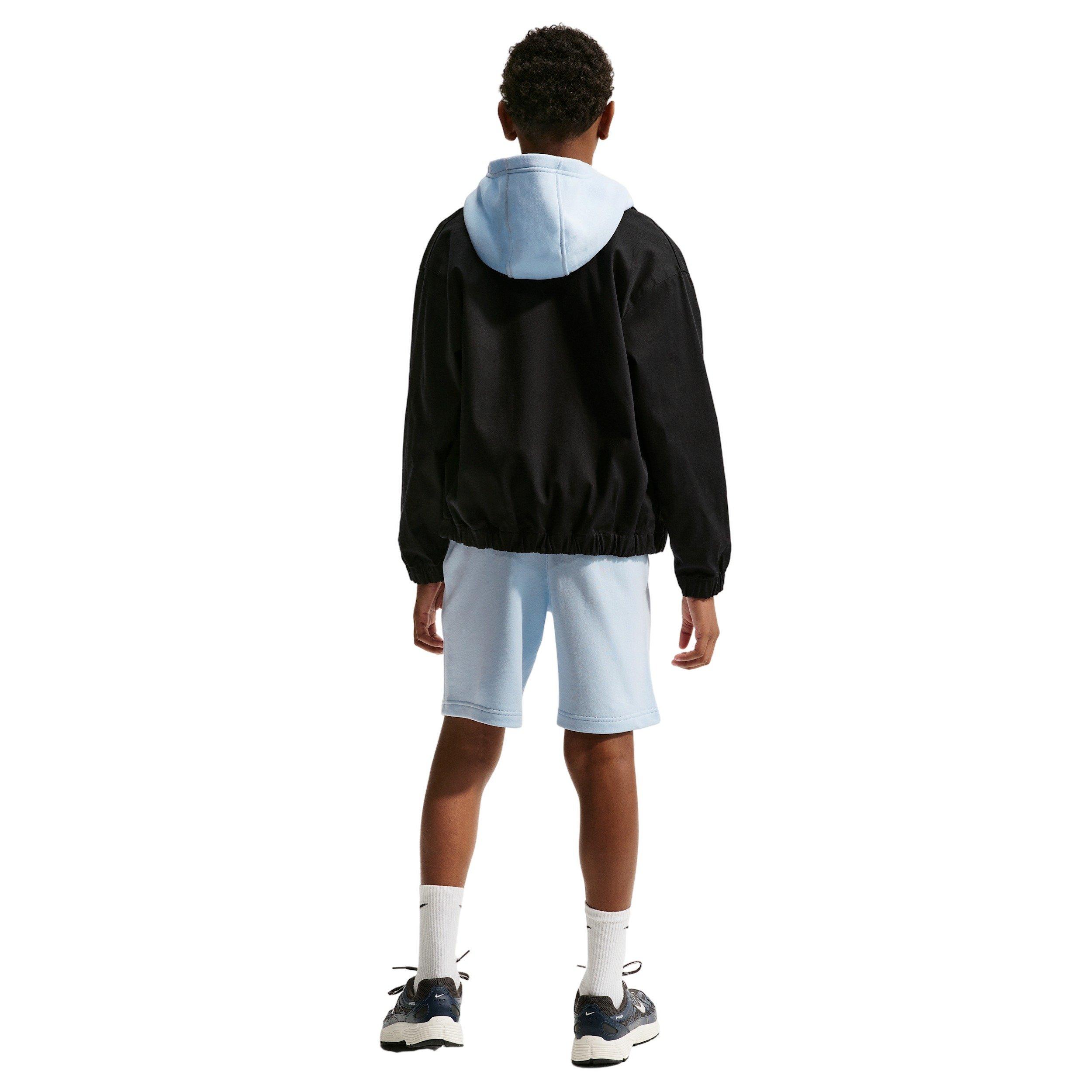 Nike Big Boys' Sportswear Club French Terry Shorts - Blue - BLUE Thumbnail View 5