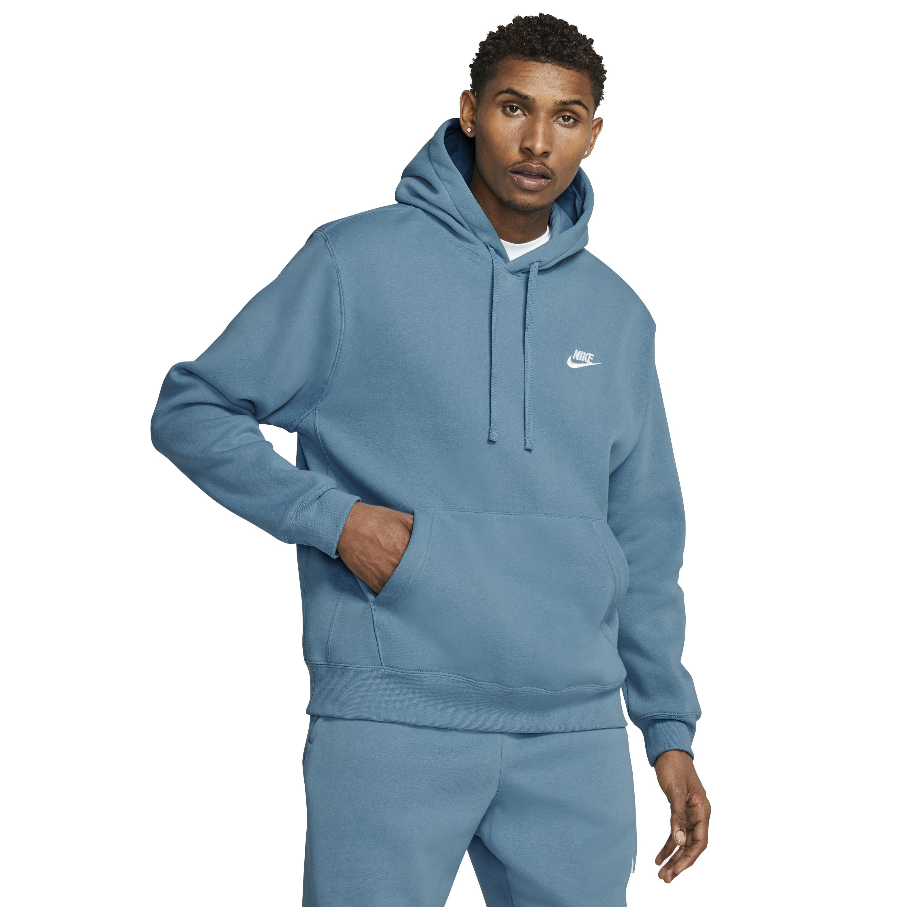 Nike Men's Sportswear Club Fleece Pullover Hoodie - BLUE Thumbnail View 1