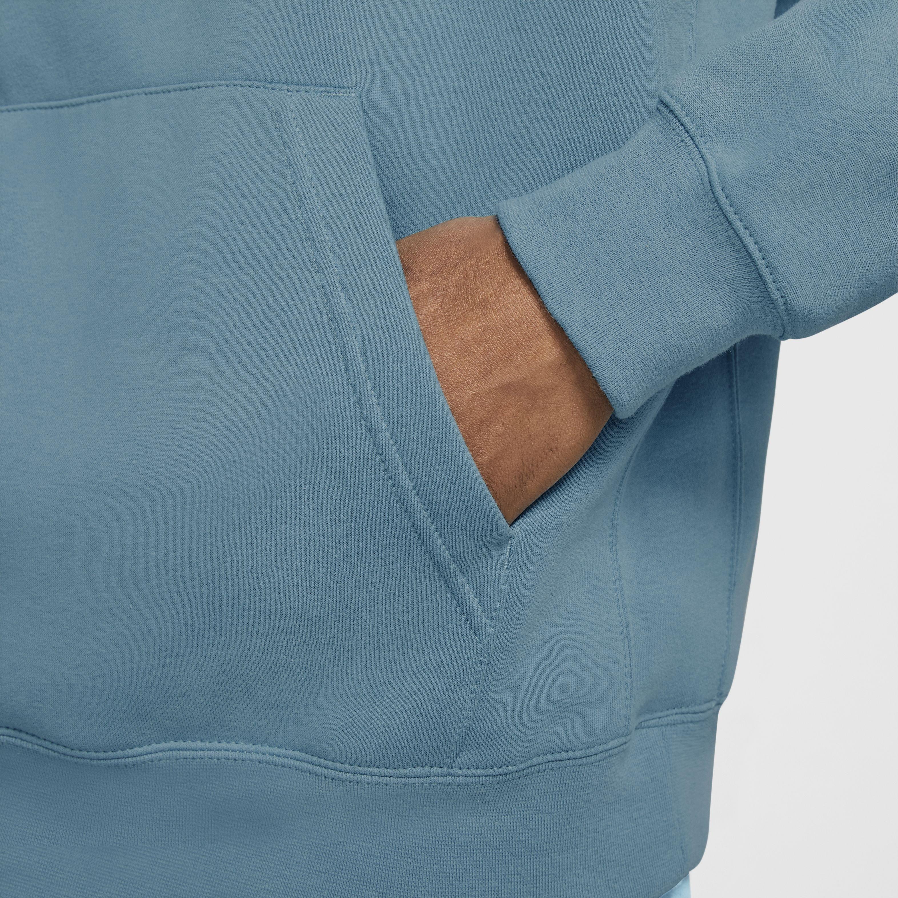 Nike Men's Sportswear Club Fleece Pullover Hoodie - BLUE Thumbnail View 5