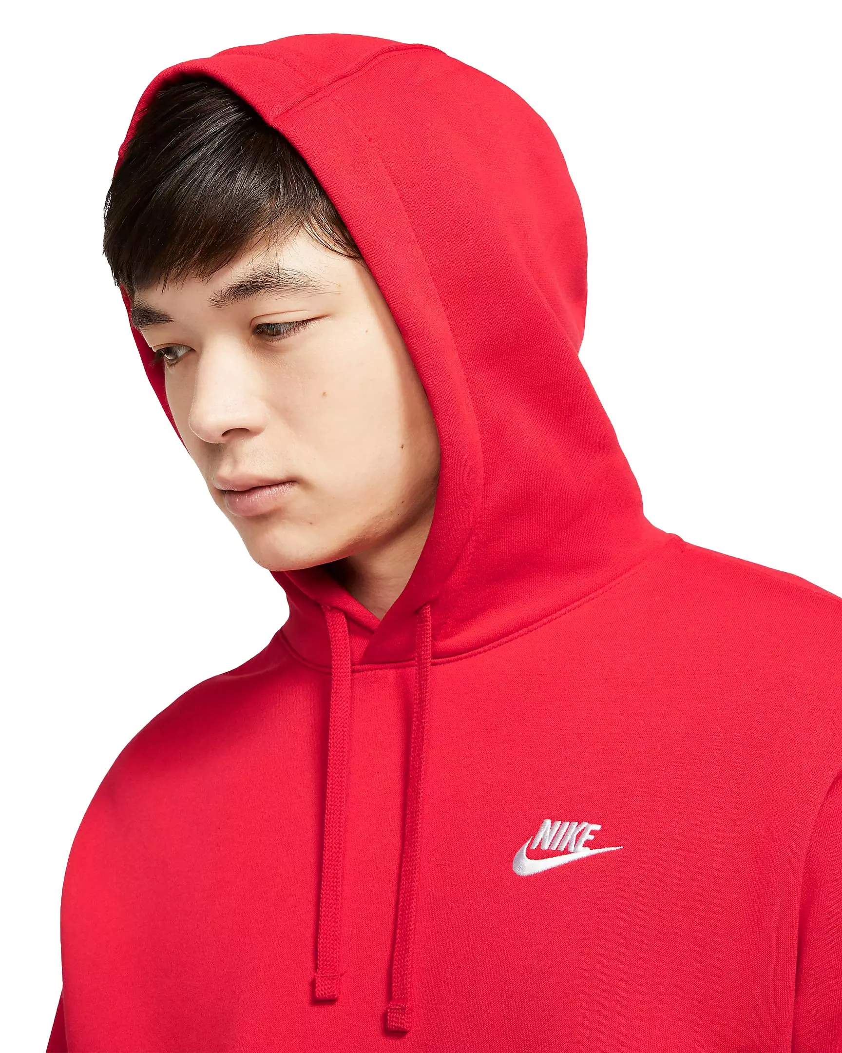 Nike Men's Sportswear Club Fleece Pullover Hoodie - RED