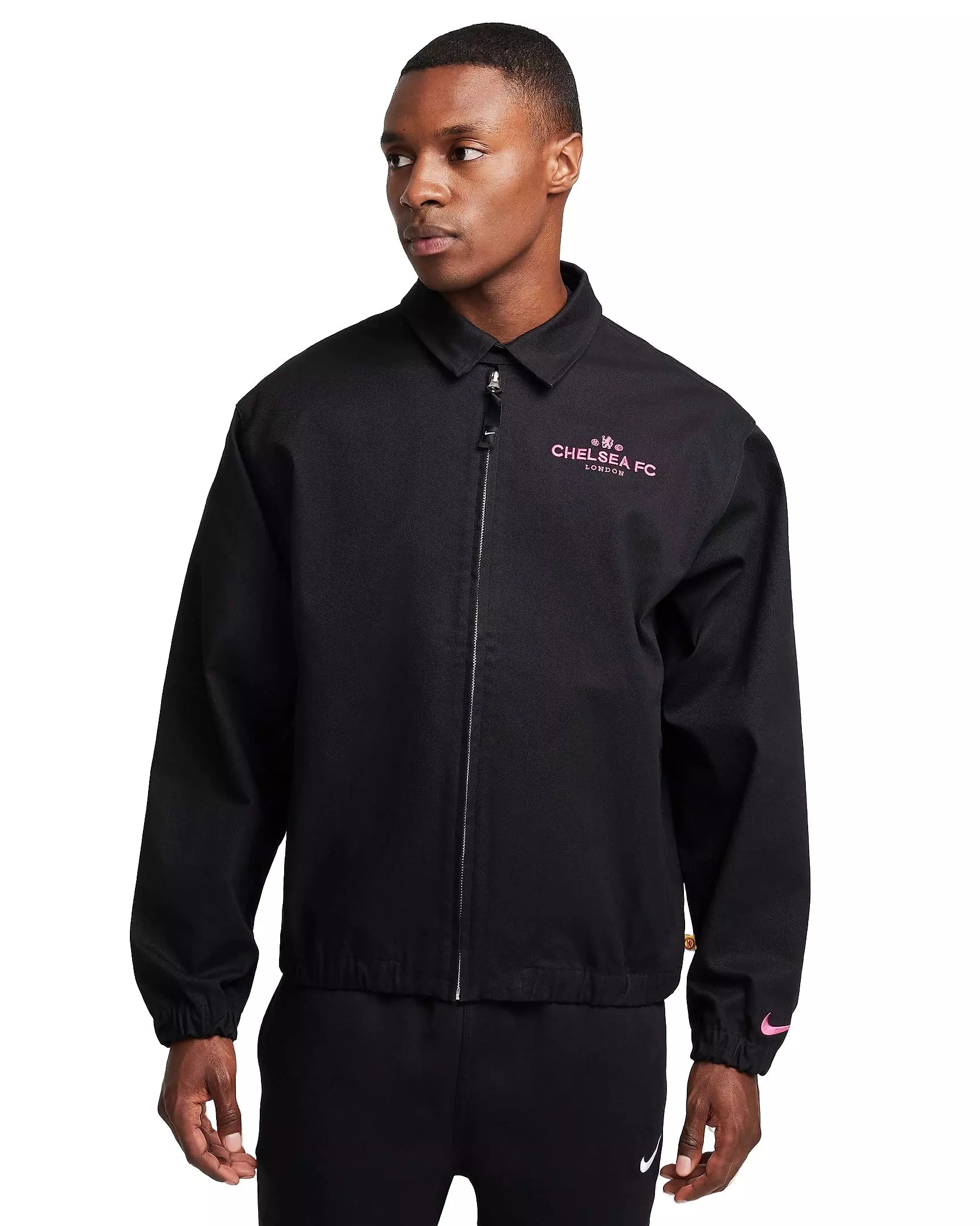 Nike Men's Chelsea F.C. Third Woven Twill Jacket - Black - BLACK