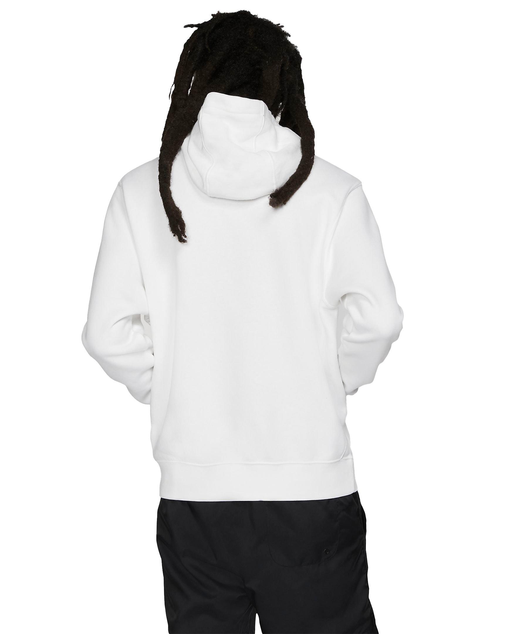 Nike Men's Sportswear Club Fleece Graphic Pullover Hoodie - WHITE Thumbnail View 2