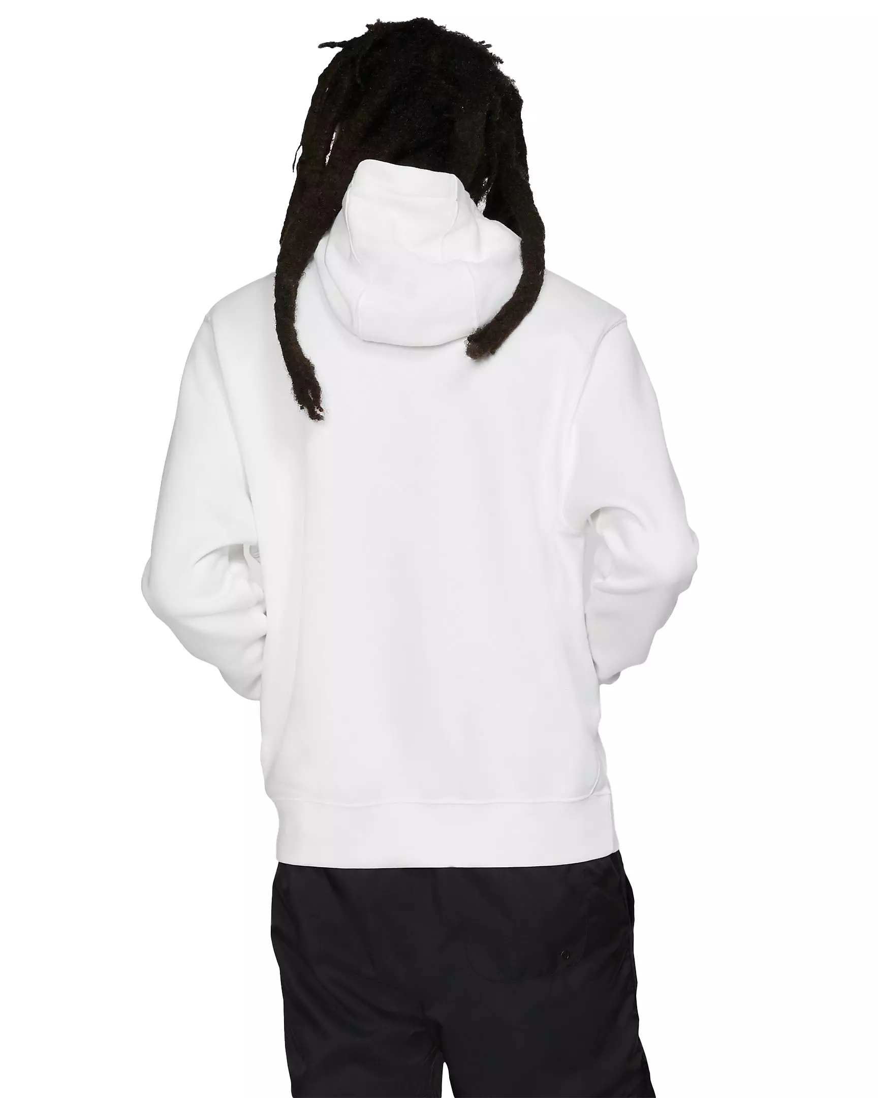 Nike Men's Sportswear Club Fleece Graphic Pullover Hoodie - WHITE