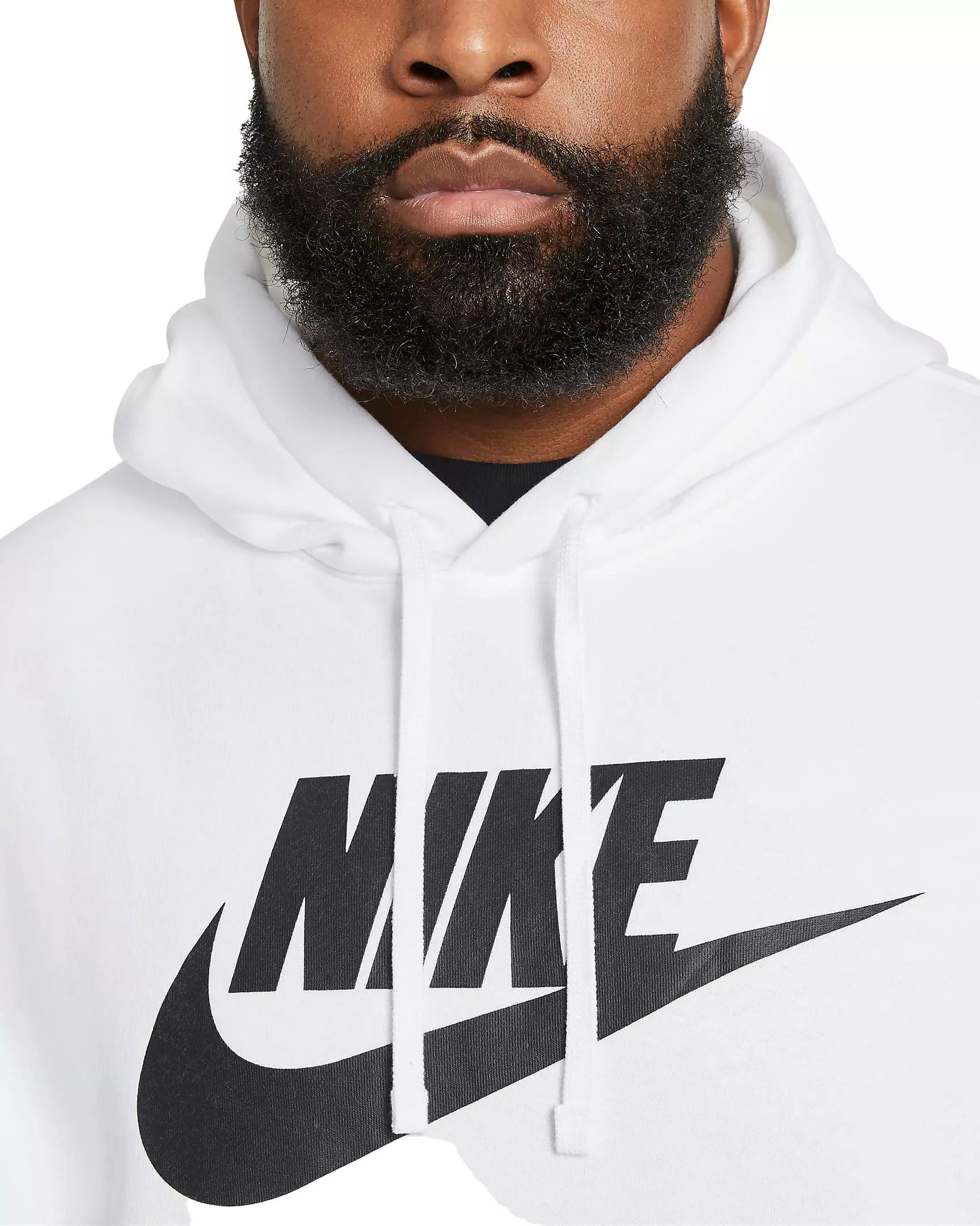Nike Men's Sportswear Club Fleece Graphic Pullover Hoodie - WHITE