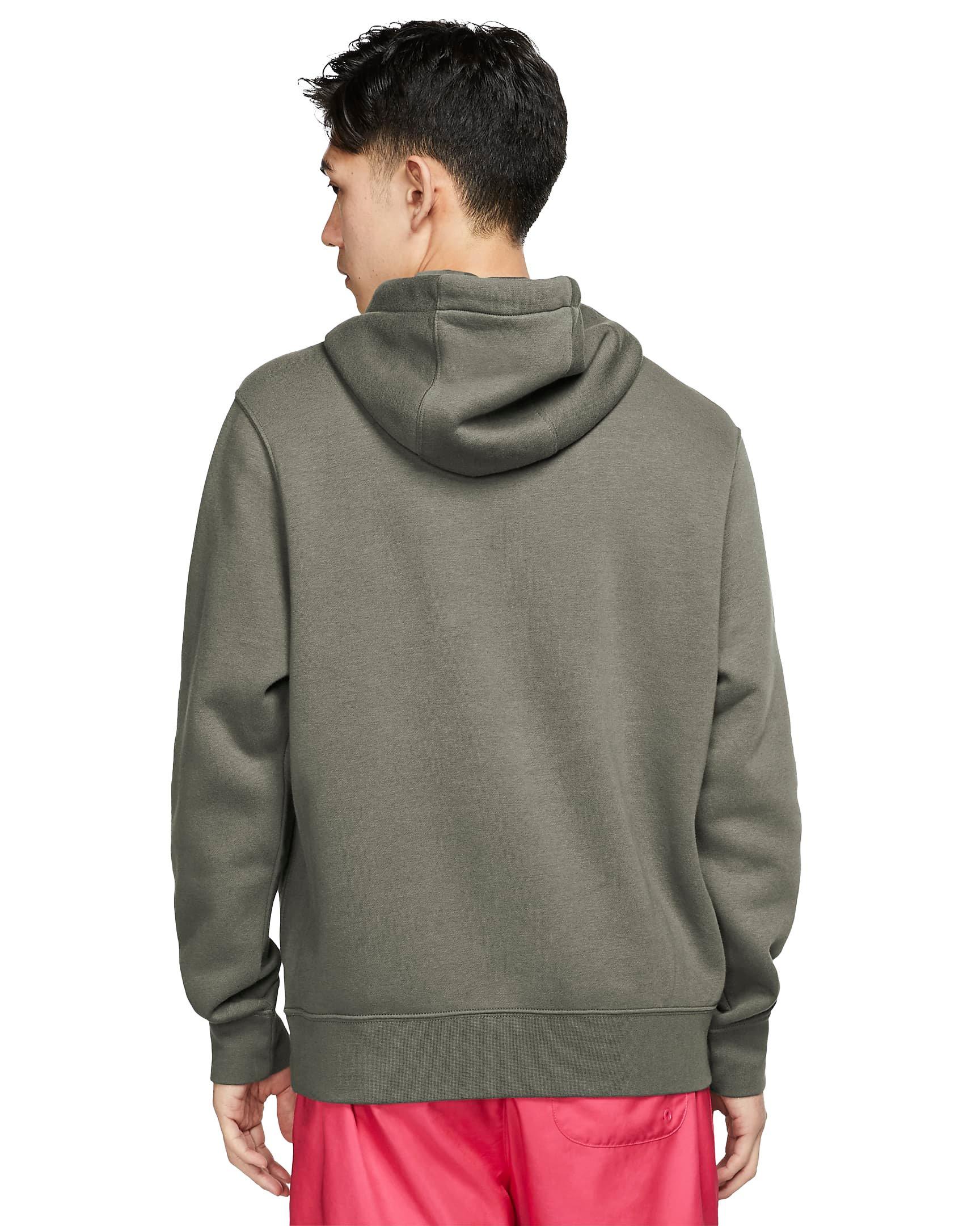 Nike Men's Sportswear Club Fleece Graphic Pullover Hoodie - GREEN Thumbnail View 2