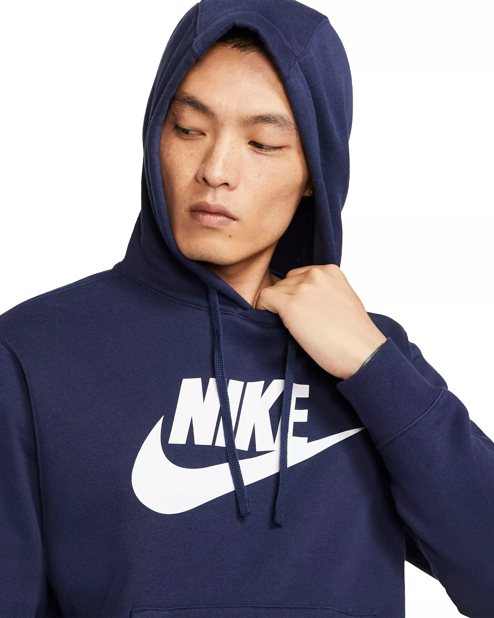 Nike Men's Sportswear Club Fleece Graphic Pullover Hoodie - BLUE