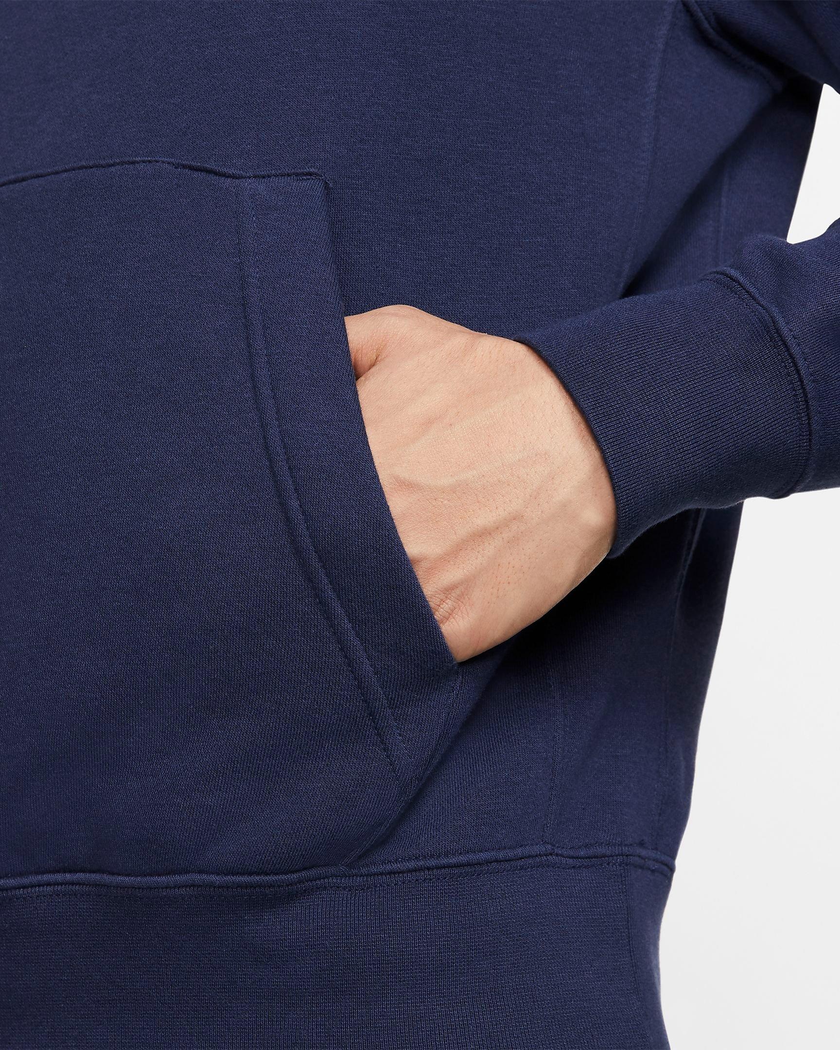 Nike Men's Sportswear Club Fleece Graphic Pullover Hoodie - BLUE Thumbnail View 4