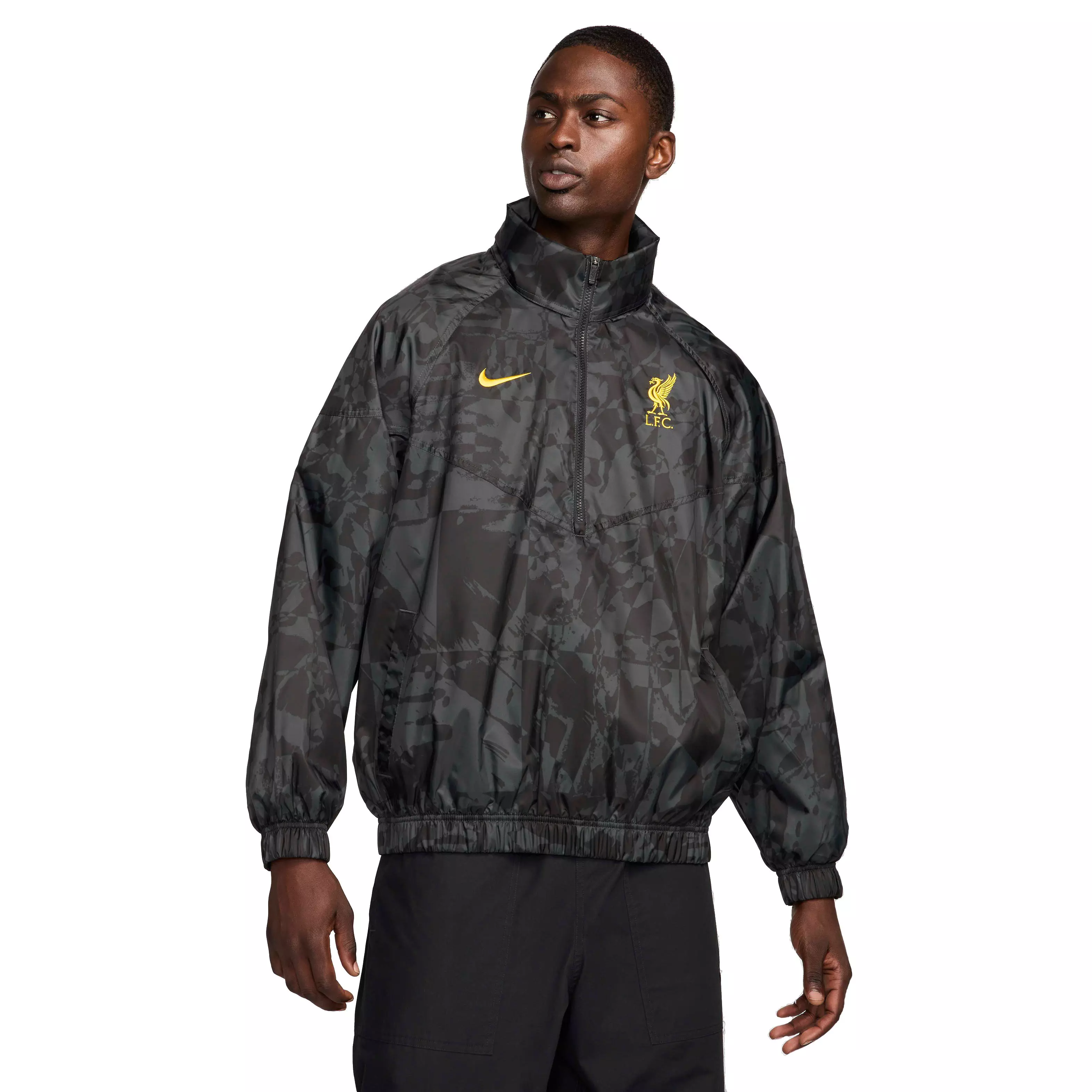 Nike Men's Liverpool FC Windrunner Anorak Jacket - Grey - GREY