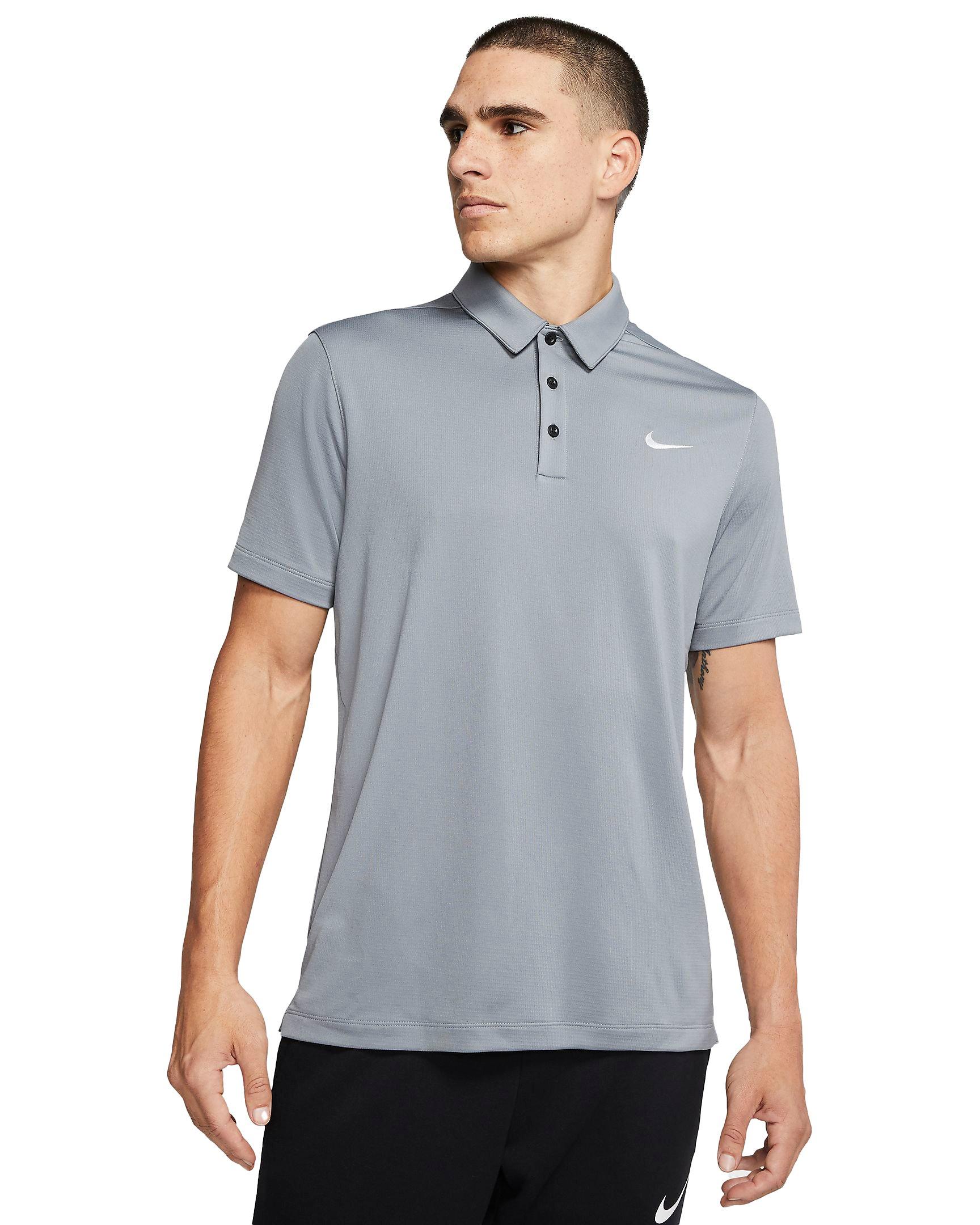 Nike Men's Football Polo - GREY Thumbnail View 1